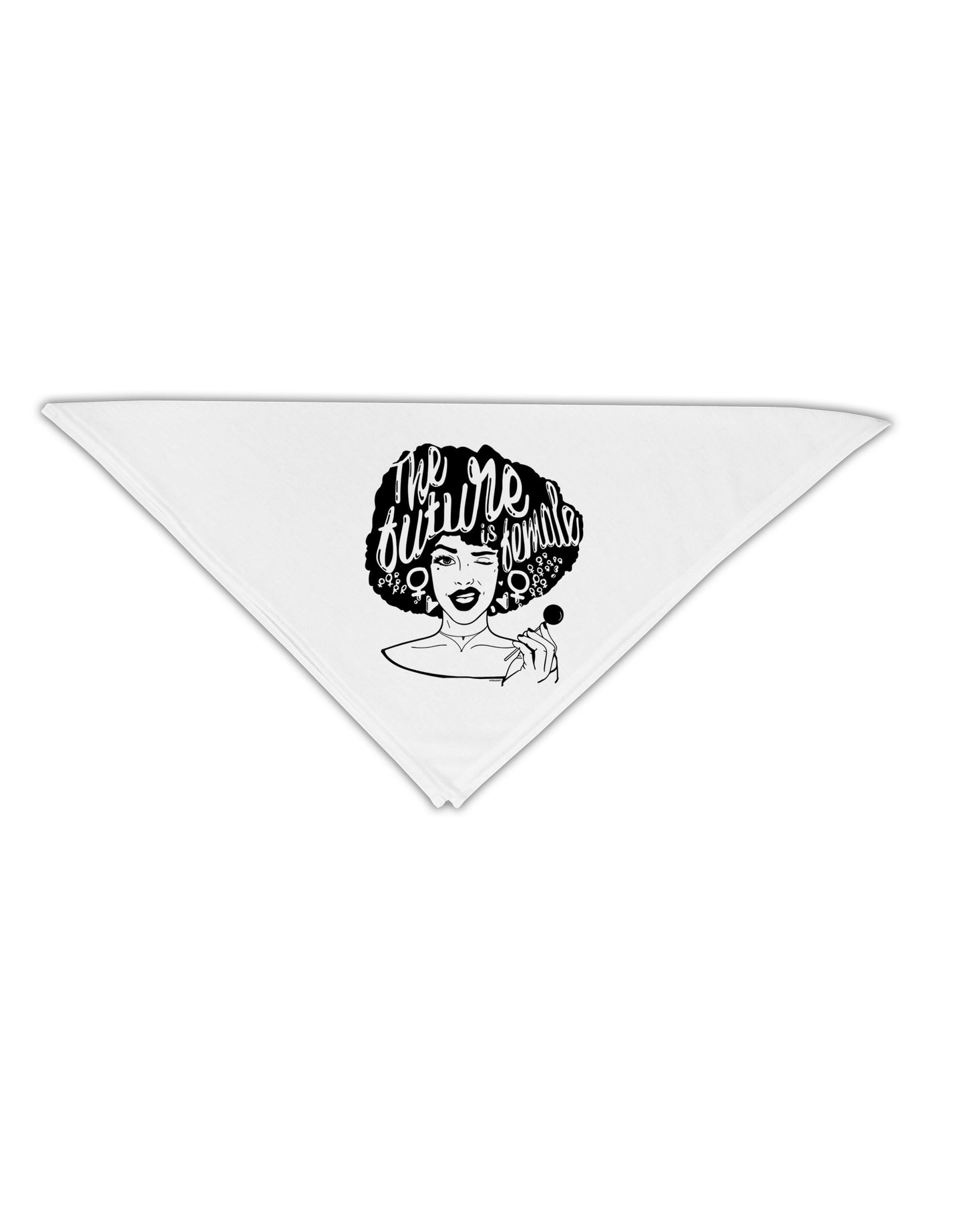 TooLoud The Future Is Female Adult 19 Inch Square Bandana-Bandanas-TooLoud-White-One-Size-Adult-Davson Sales