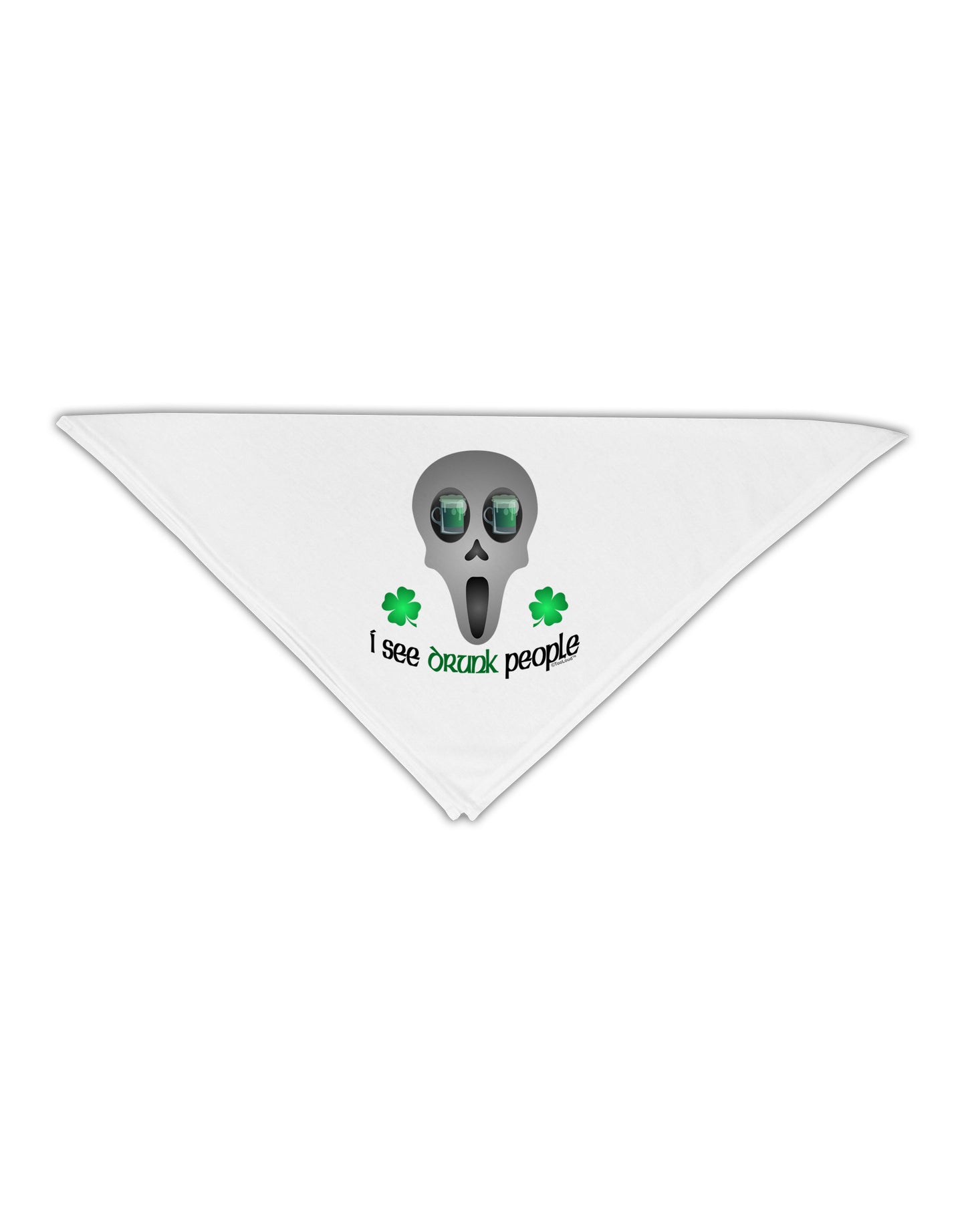 I See Drunk People Adult 19" Square Bandana-Square Bandanas-TooLoud-White-One-Size-Adult-Davson Sales