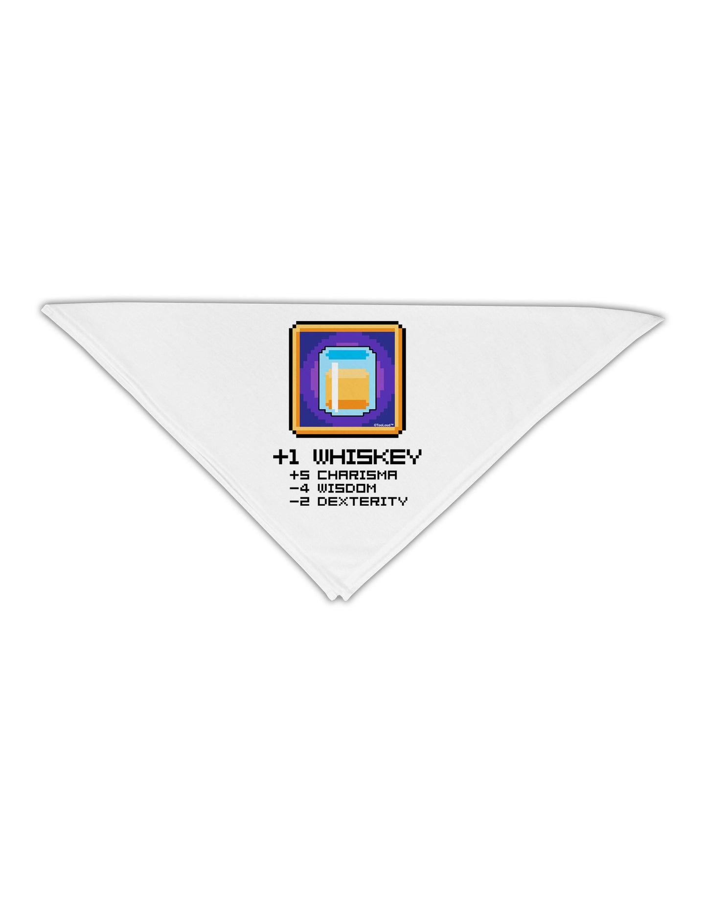 Pixel Whiskey Item Adult 19" Square Bandana-Square Bandanas-TooLoud-White-One-Size-Adult-Davson Sales