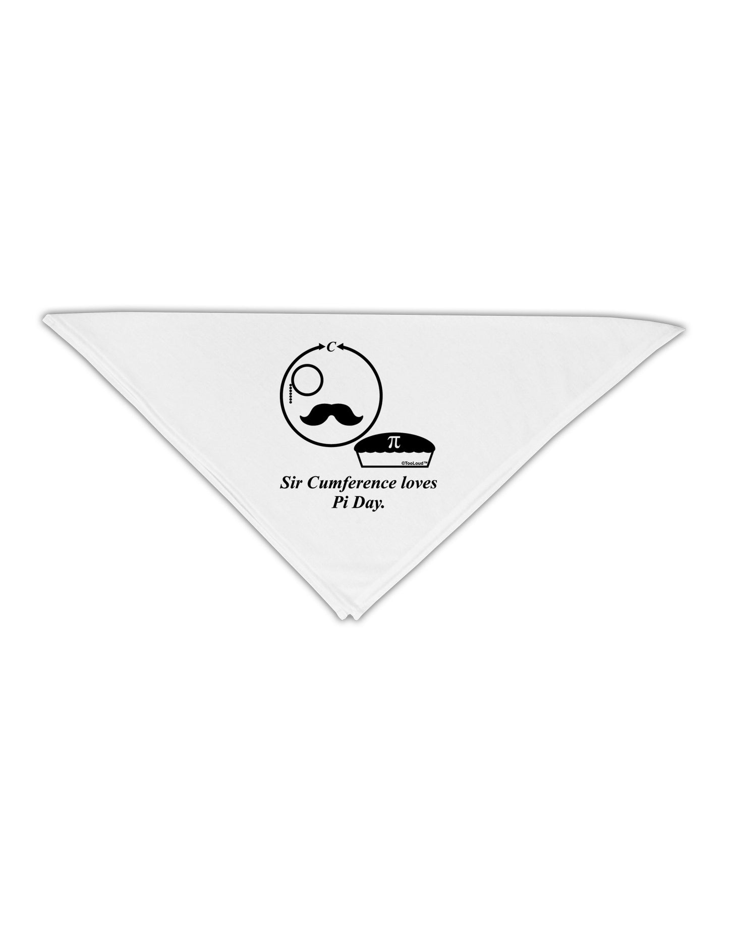 Sir Cumference Loves Pi Day Adult 19" Square Bandana-Square Bandanas-TooLoud-White-One-Size-Adult-Davson Sales