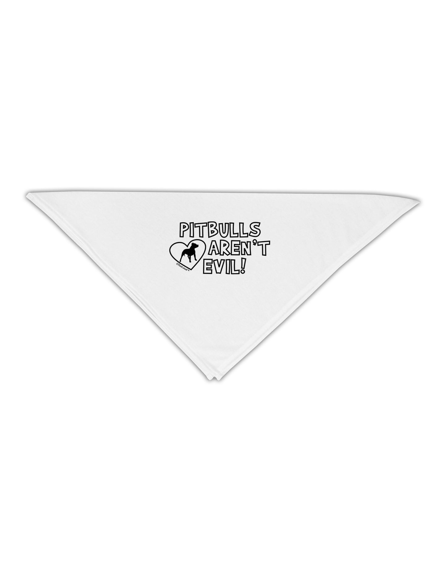 Pitbulls Aren't Evil Adult 19" Square Bandana-Square Bandanas-TooLoud-White-One-Size-Adult-Davson Sales