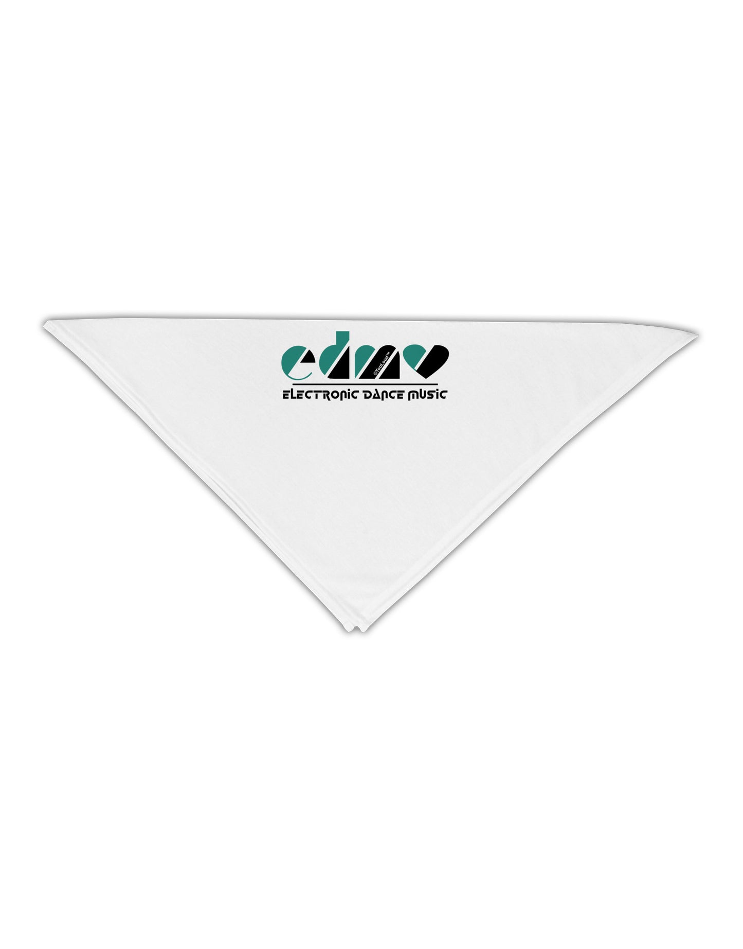 EDM Heart Black Adult 19" Square Bandana-Square Bandanas-TooLoud-White-One-Size-Adult-Davson Sales
