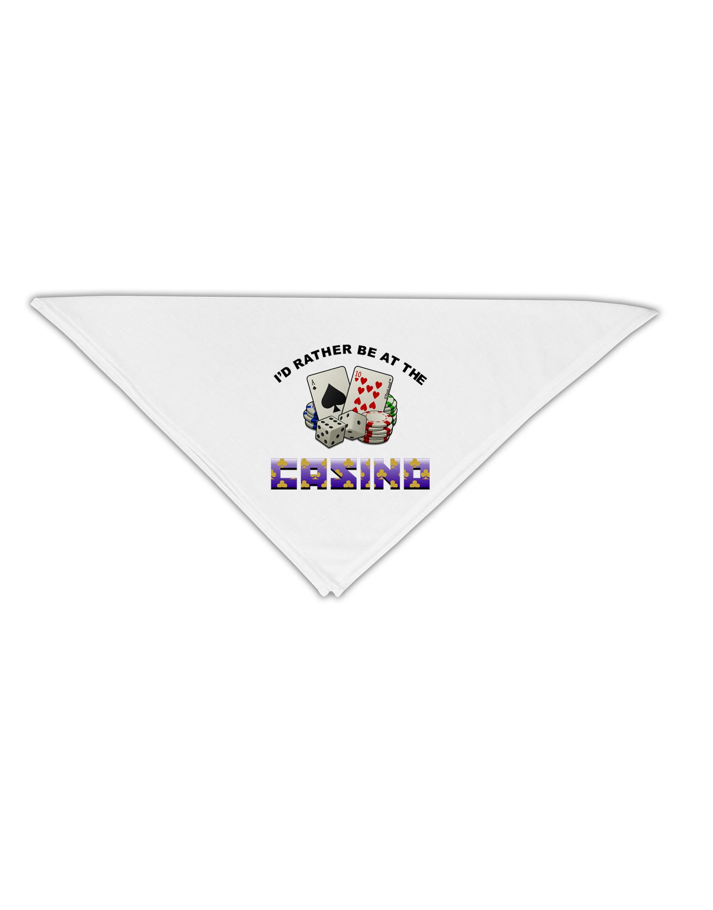I'd Rather Be At The Casino Funny Adult 19" Square Bandana by TooLoud-Square Bandanas-TooLoud-White-One-Size-Adult-Davson Sales