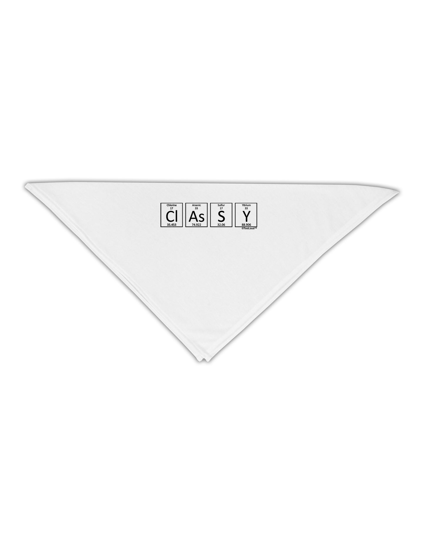 Classy - Periodic table of Elements Adult 19" Square Bandana by TooLoud-Square Bandanas-TooLoud-White-One-Size-Adult-Davson Sales