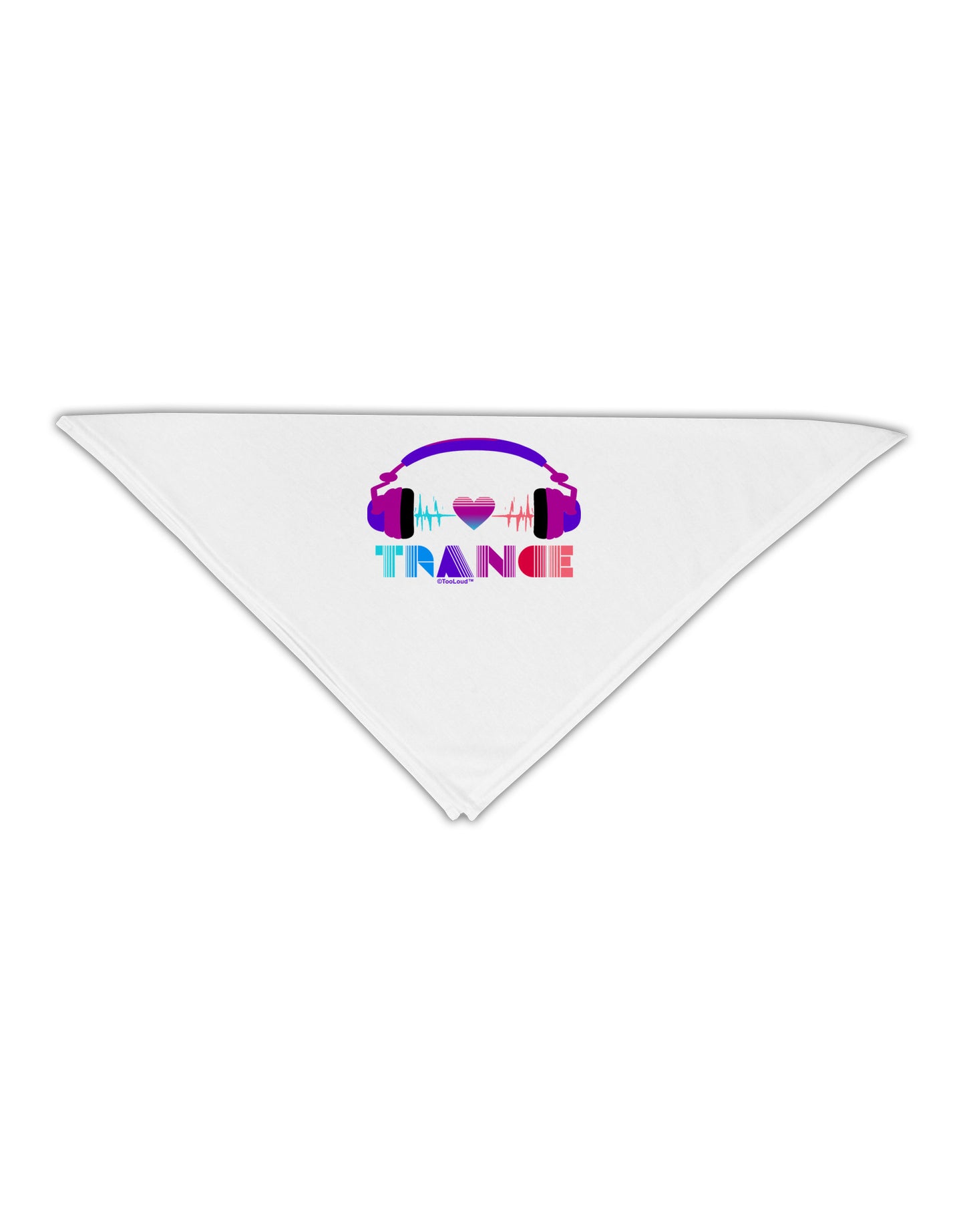 Heart Trance Adult 19" Square Bandana-Square Bandanas-TooLoud-White-One-Size-Adult-Davson Sales