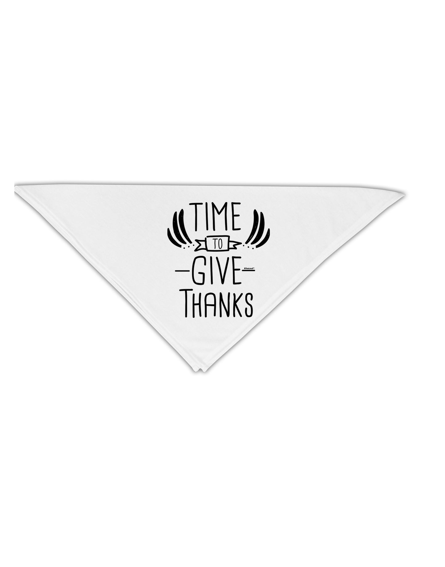 Time to Give Thanks Adult 19 Inch Square Bandana-Bandanas-TooLoud-White-One-Size-Adult-Davson Sales