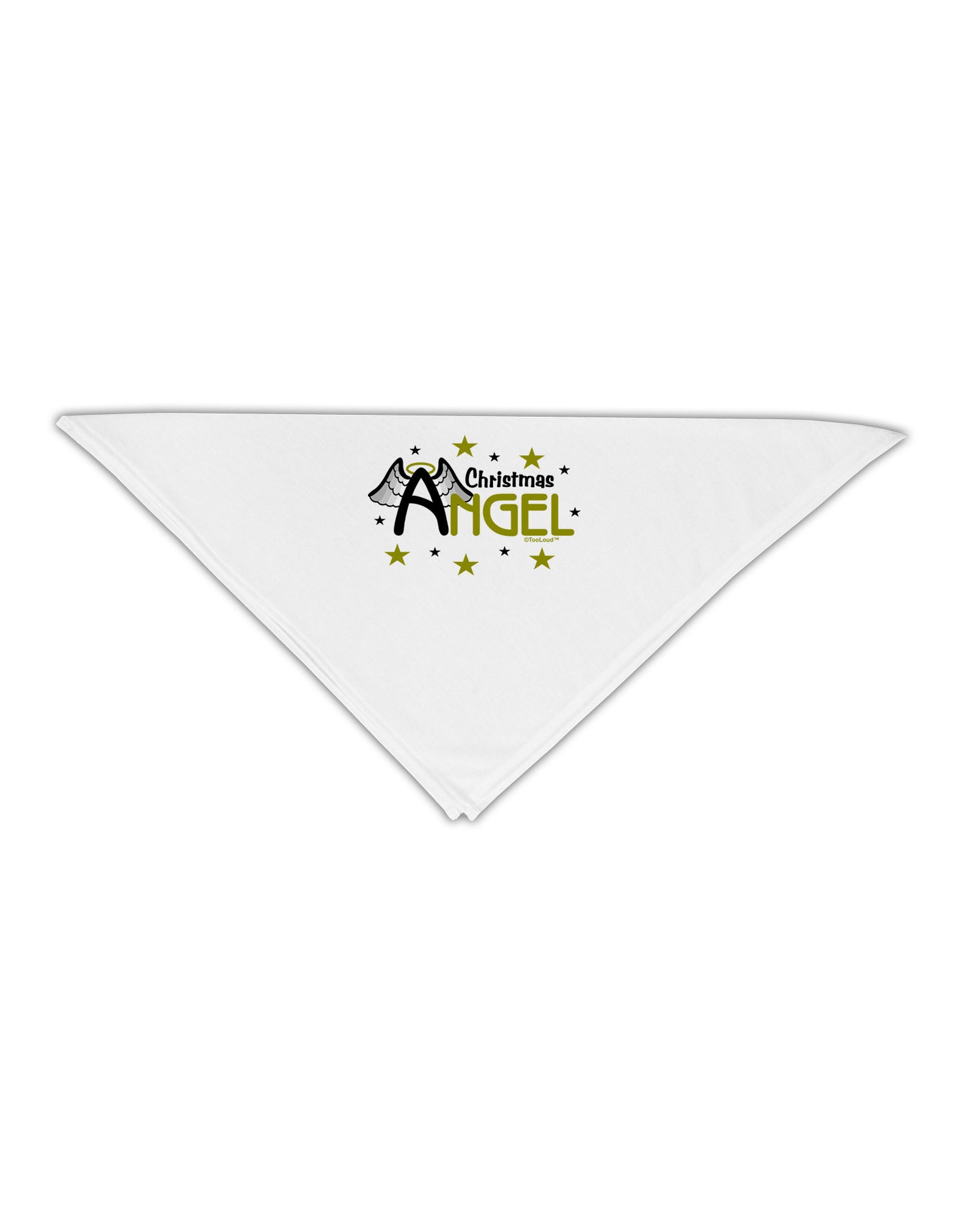 Christmas Angel Text Adult 19" Square Bandana-Square Bandanas-TooLoud-White-One-Size-Adult-Davson Sales