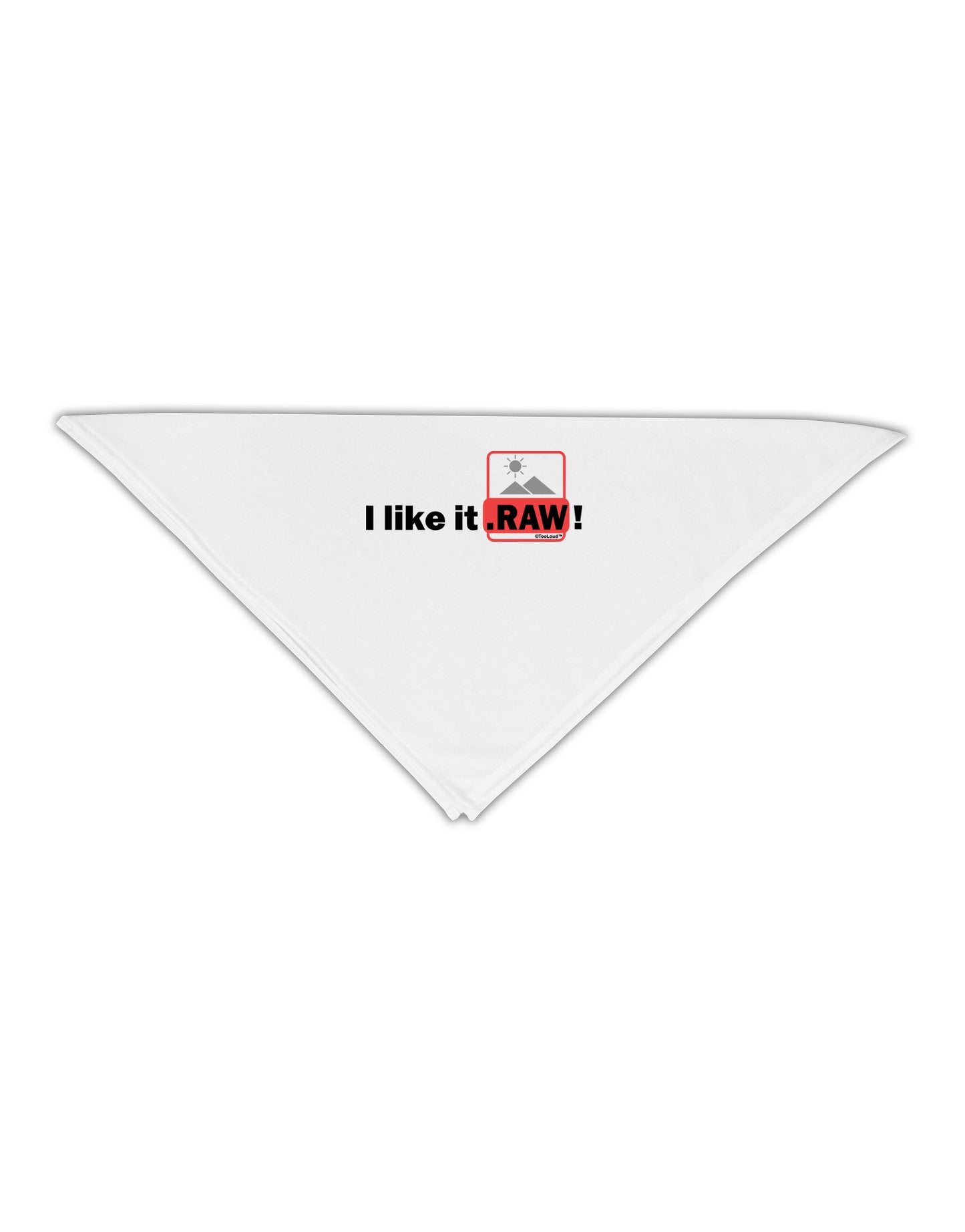 I Like It RAW Adult 19" Square Bandana-Square Bandanas-TooLoud-White-One-Size-Adult-Davson Sales