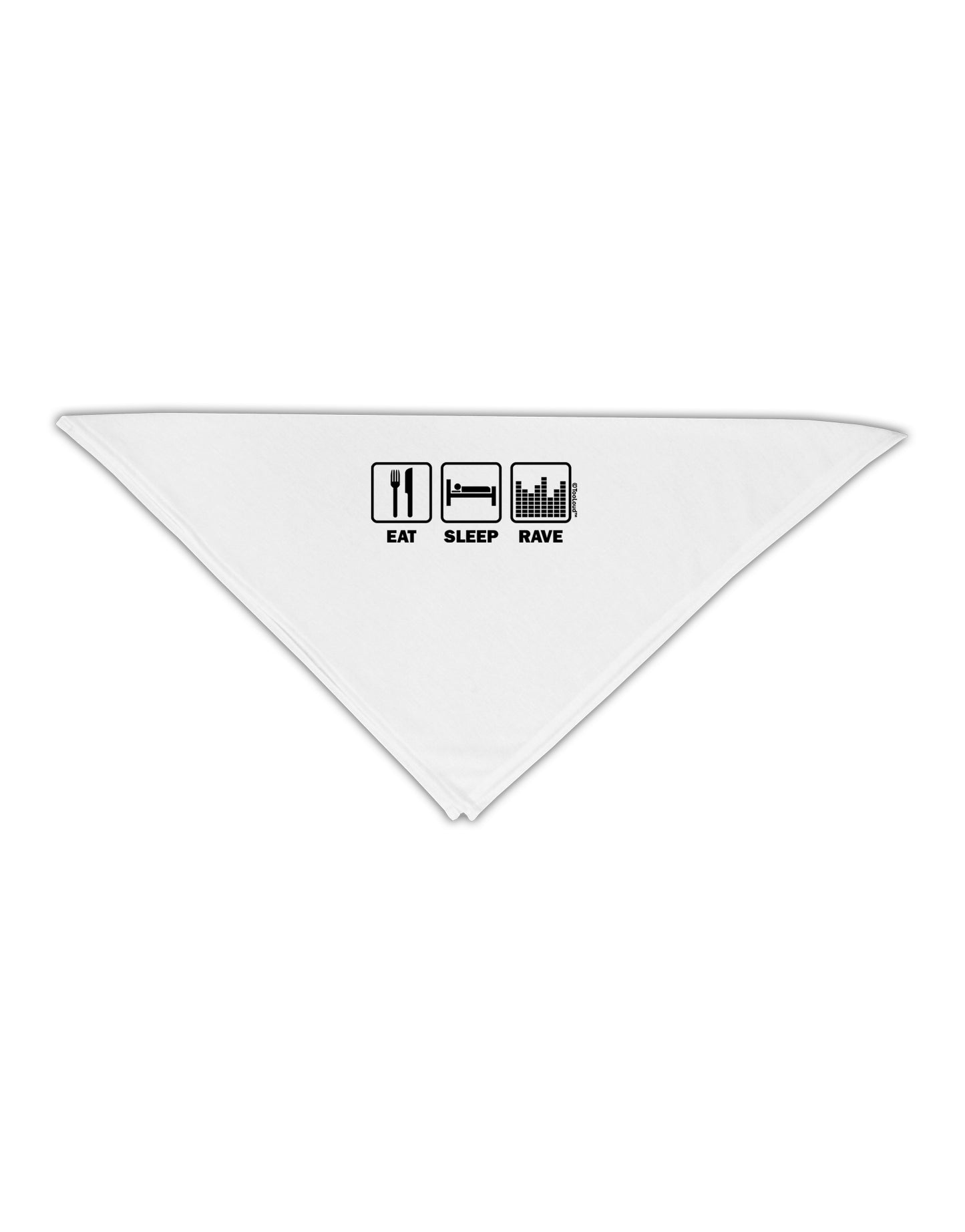 Eat Sleep Rave Adult 19" Square Bandana by TooLoud-Square Bandanas-TooLoud-White-One-Size-Adult-Davson Sales