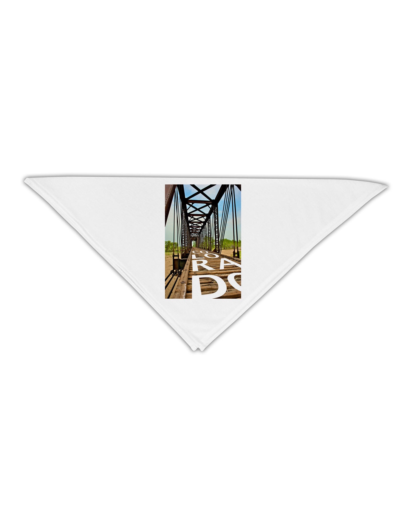 Colorado Bridge Text Adult 19" Square Bandana-Square Bandanas-TooLoud-White-One-Size-Adult-Davson Sales