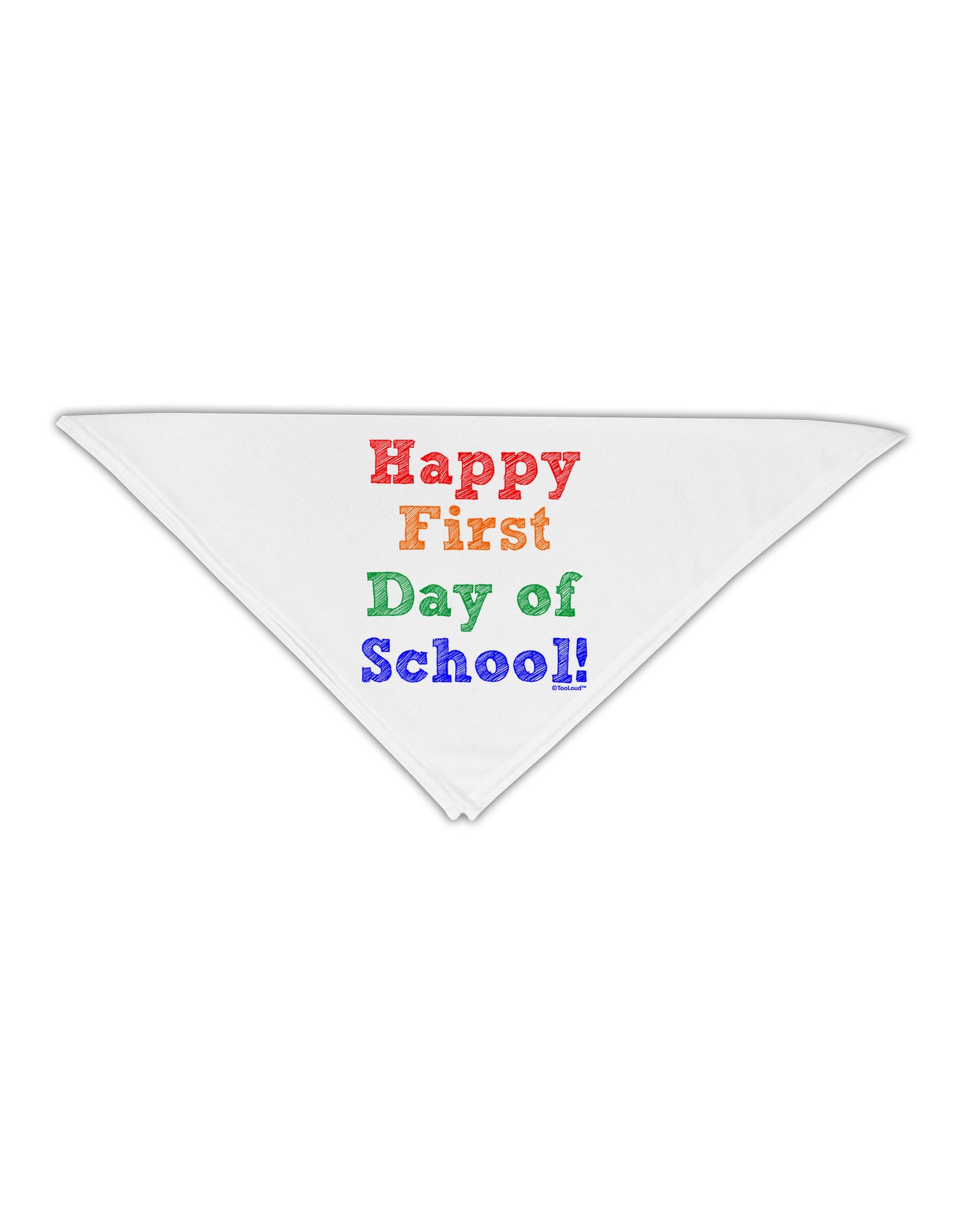Happy First Day of School Adult 19" Square Bandana-Square Bandanas-TooLoud-White-One-Size-Adult-Davson Sales