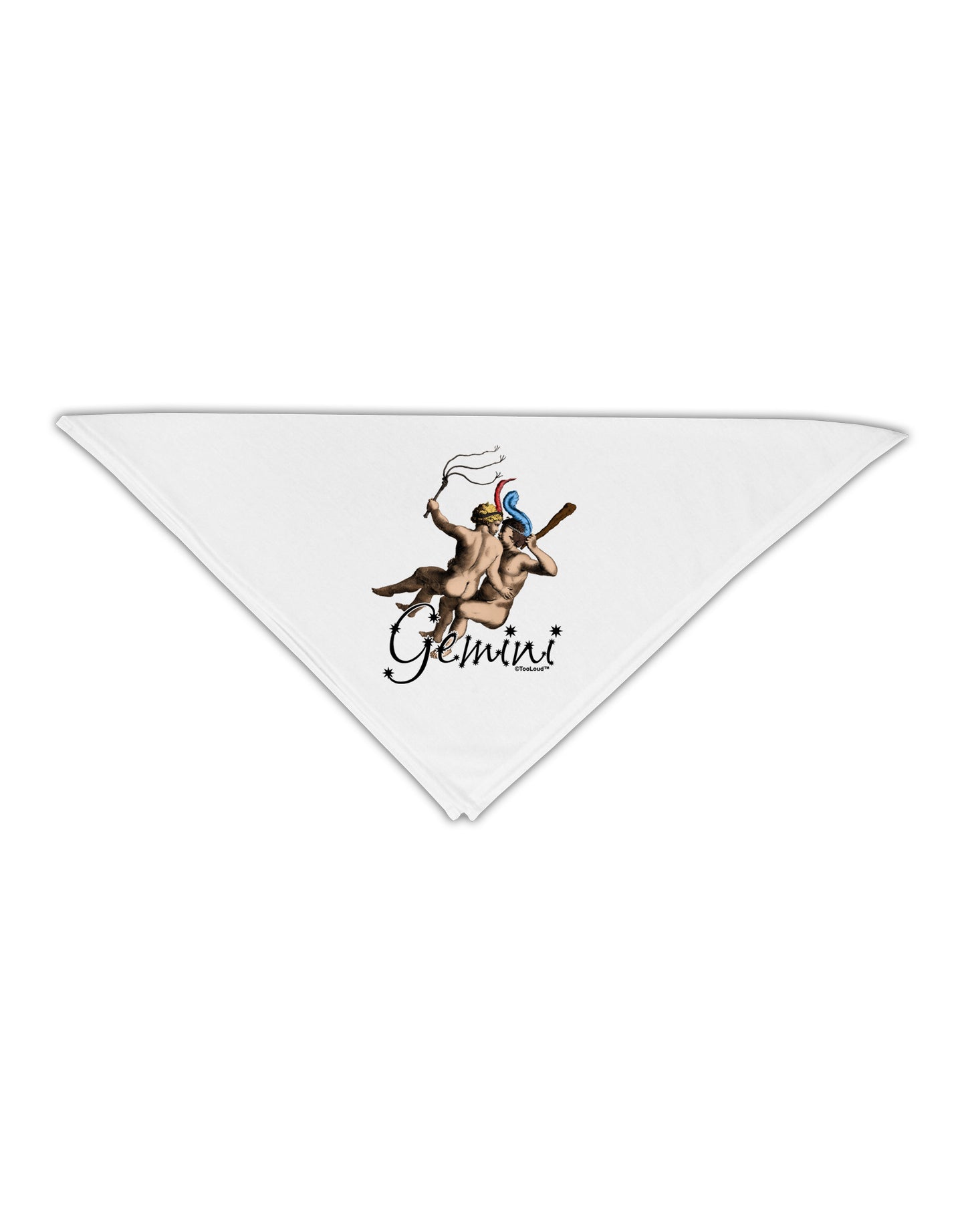 Gemini Illustration Color Adult 19" Square Bandana-Square Bandanas-TooLoud-White-One-Size-Adult-Davson Sales