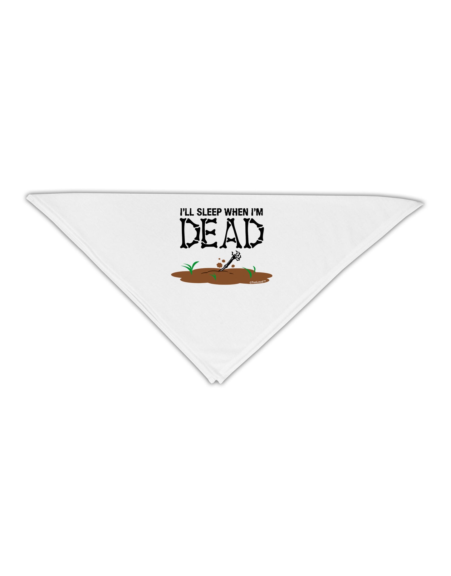 Sleep When Dead Adult 19" Square Bandana-Square Bandanas-TooLoud-White-One-Size-Adult-Davson Sales