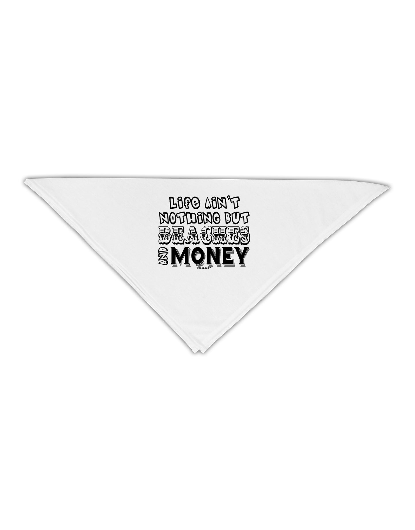 Beaches and Money Adult 19" Square Bandana by TooLoud-Square Bandanas-TooLoud-White-One-Size-Adult-Davson Sales