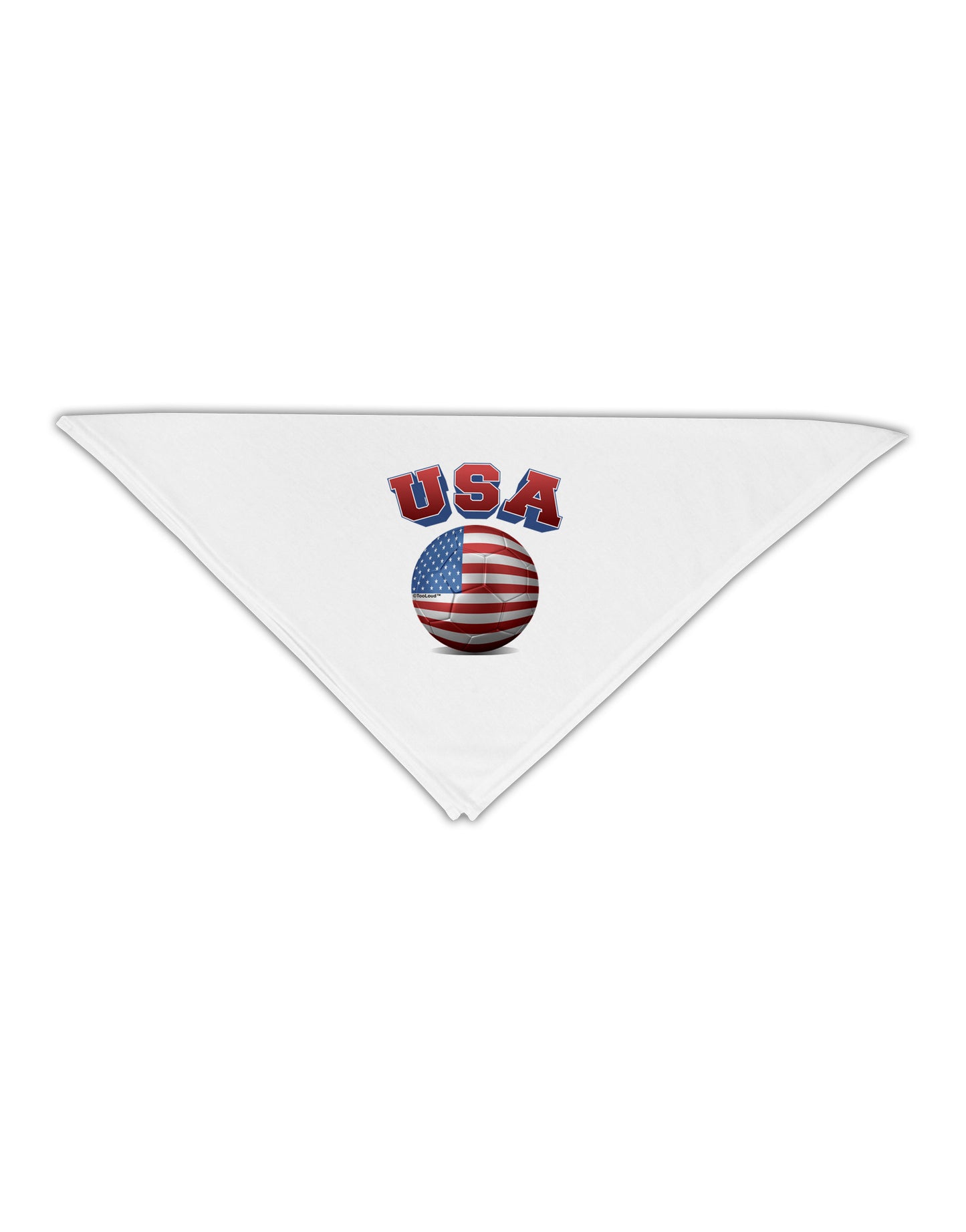 Soccer Ball Flag - USA Adult 19" Square Bandana-Square Bandanas-TooLoud-White-One-Size-Adult-Davson Sales