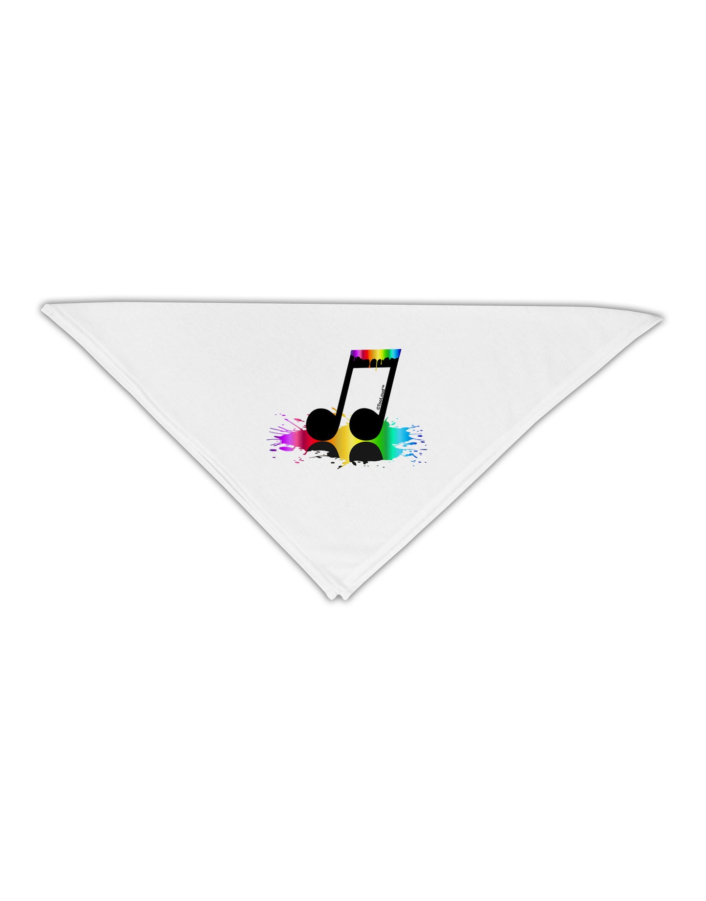 Paint Music Note Adult 19" Square Bandana-Square Bandanas-TooLoud-White-One-Size-Adult-Davson Sales