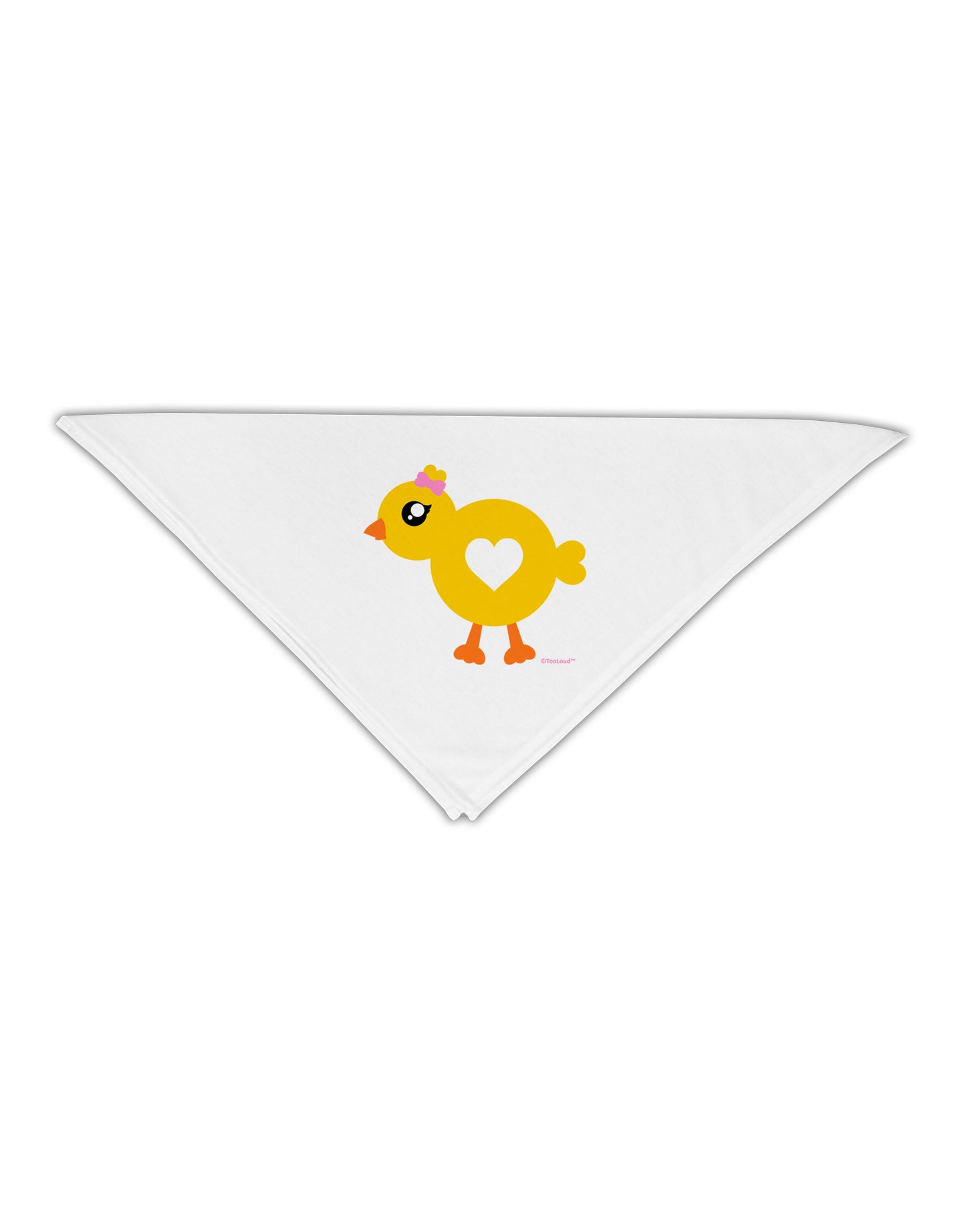 Cute Chick with Bow Adult 19" Square Bandana by TooLoud-Square Bandanas-TooLoud-White-One-Size-Adult-Davson Sales