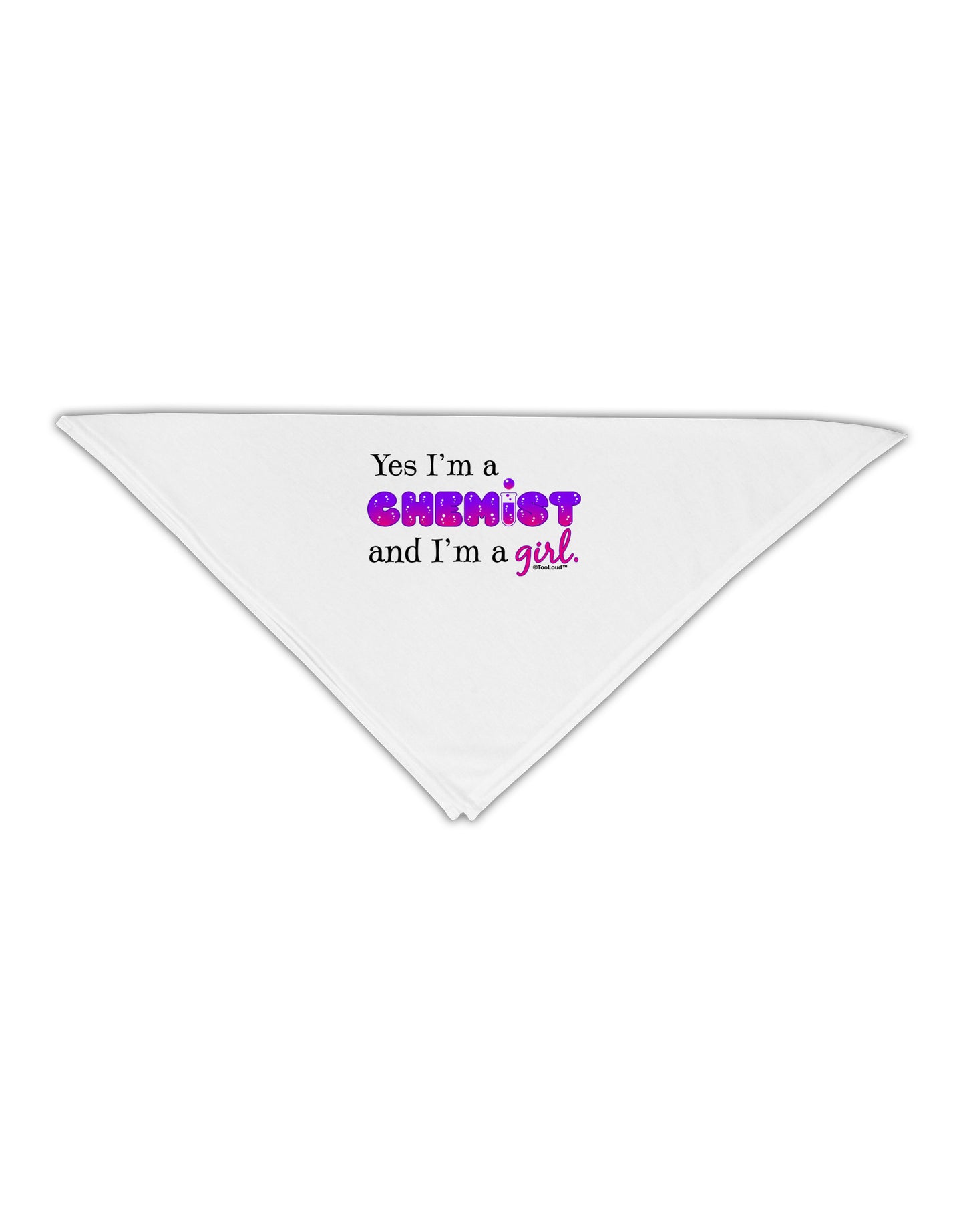 Yes I am a Chemist Girl Adult 19" Square Bandana-Square Bandanas-TooLoud-White-One-Size-Adult-Davson Sales