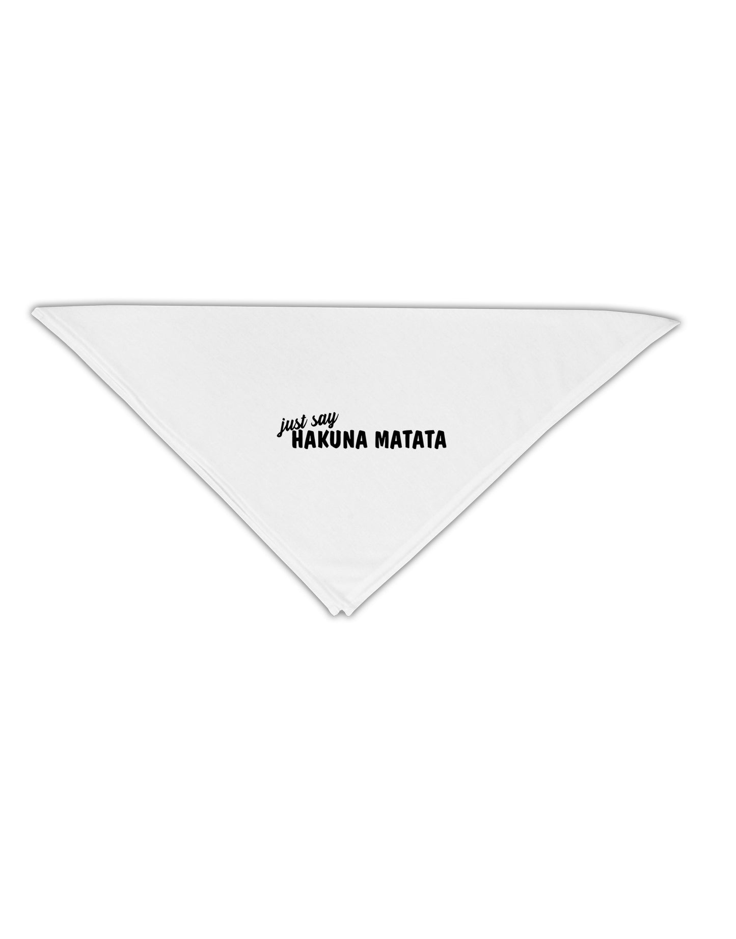 TooLoud Just Say Hakuna Matata Adult 19 Inch Square Bandana-Bandanas-TooLoud-White-One-Size-Adult-Davson Sales