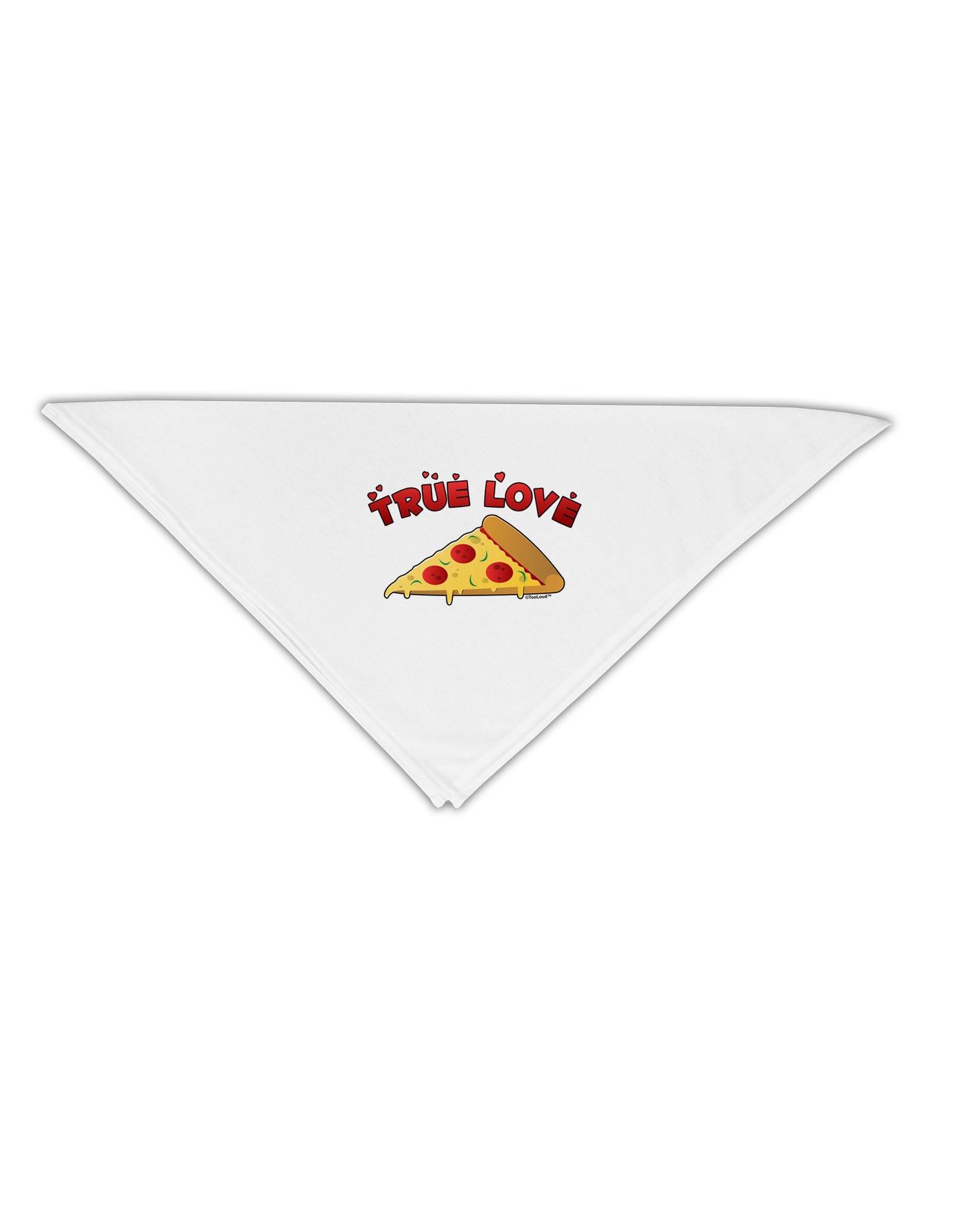 True Love - Pizza Adult 19" Square Bandana-Square Bandanas-TooLoud-White-One-Size-Adult-Davson Sales