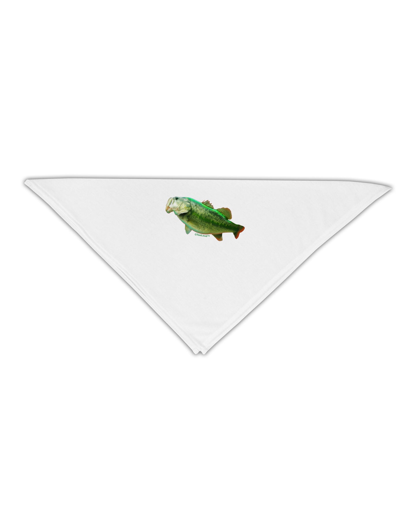 Big Bass Fish Adult 19" Square Bandana-Square Bandanas-TooLoud-White-One-Size-Adult-Davson Sales