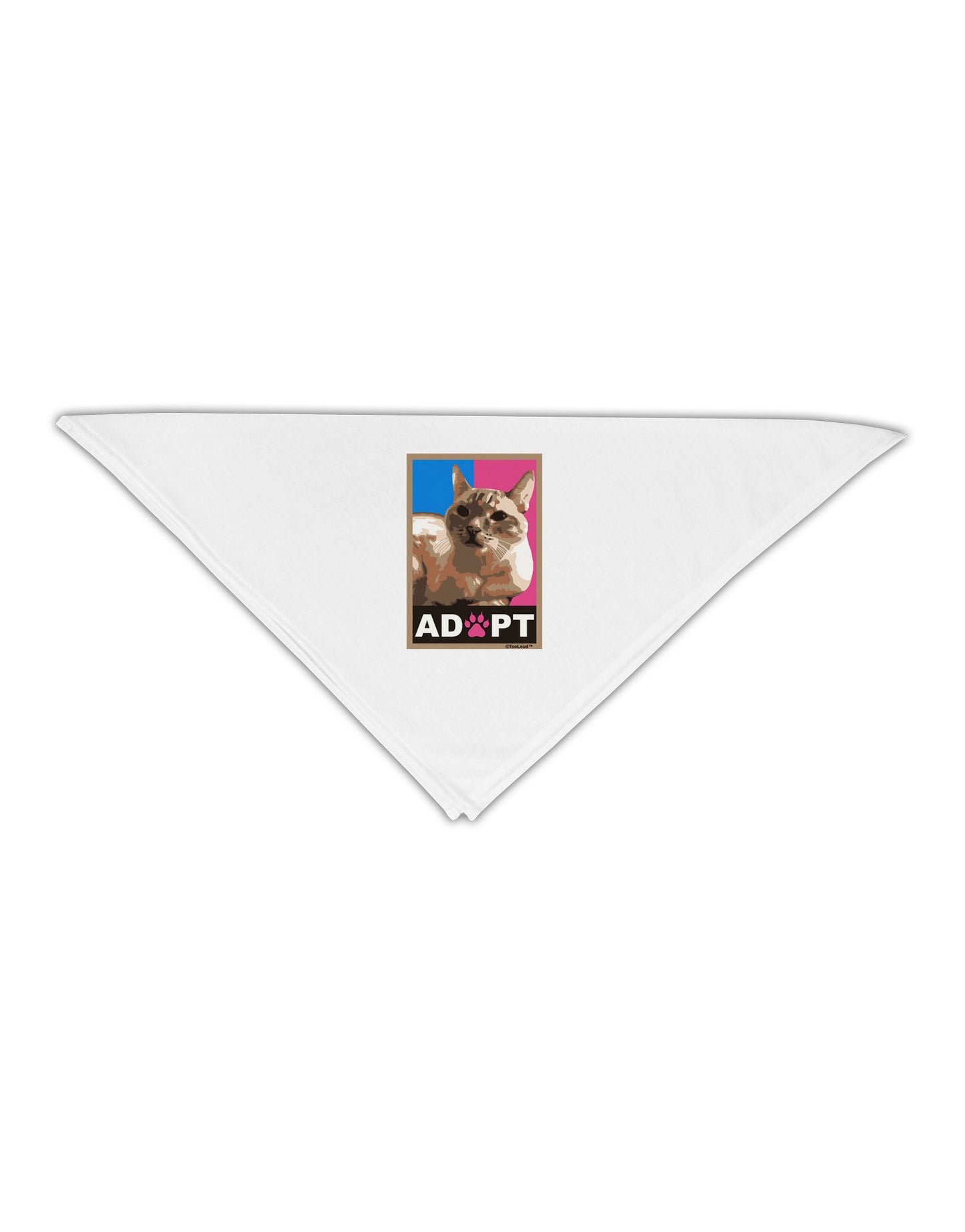 Adopt Cute Kitty Cat Adoption Adult 19" Square Bandana-Square Bandanas-TooLoud-White-One-Size-Adult-Davson Sales