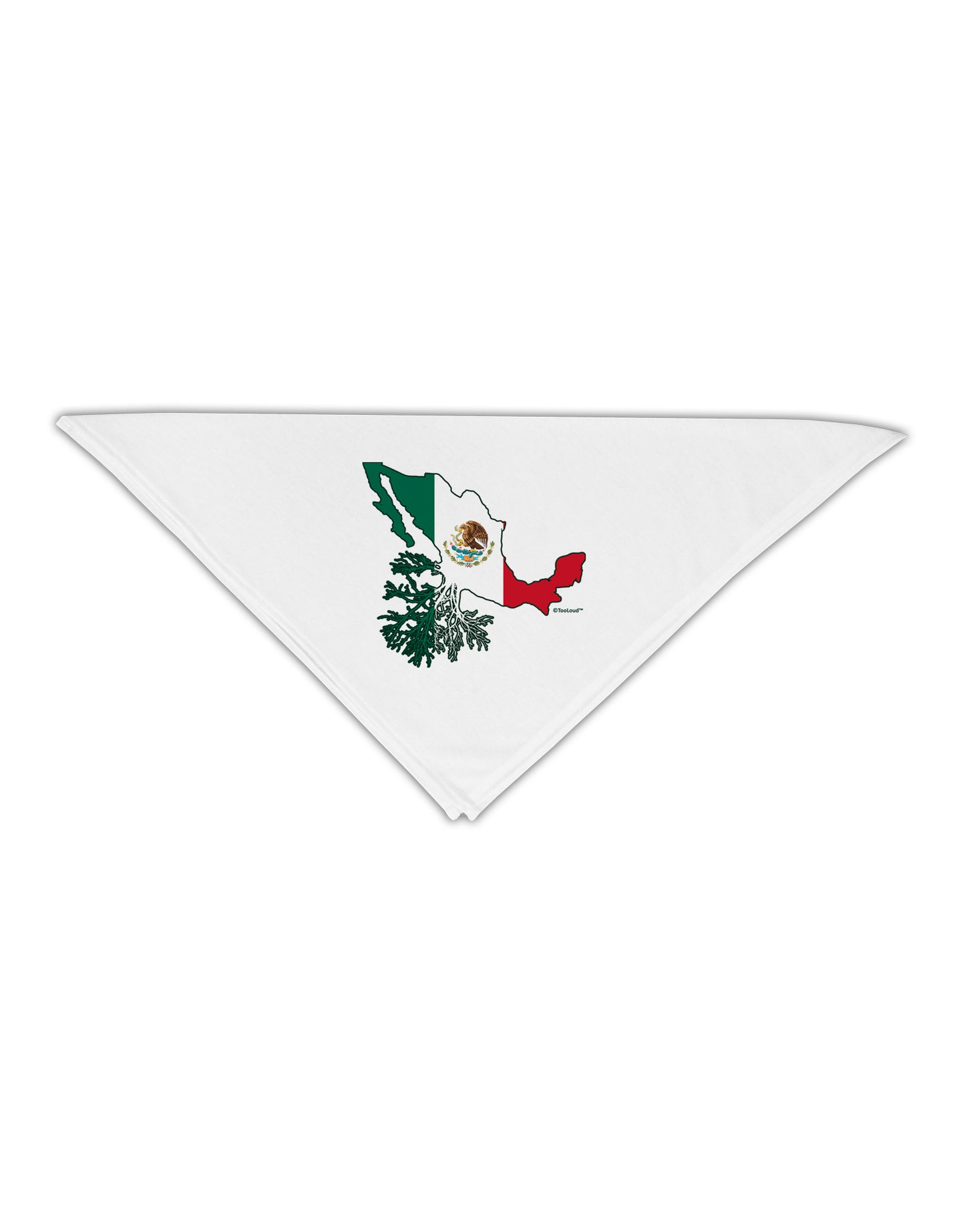 Mexican Roots - Mexico Outline Mexican Flag Adult 19" Square Bandana by TooLoud-Square Bandanas-TooLoud-White-One-Size-Adult-Davson Sales