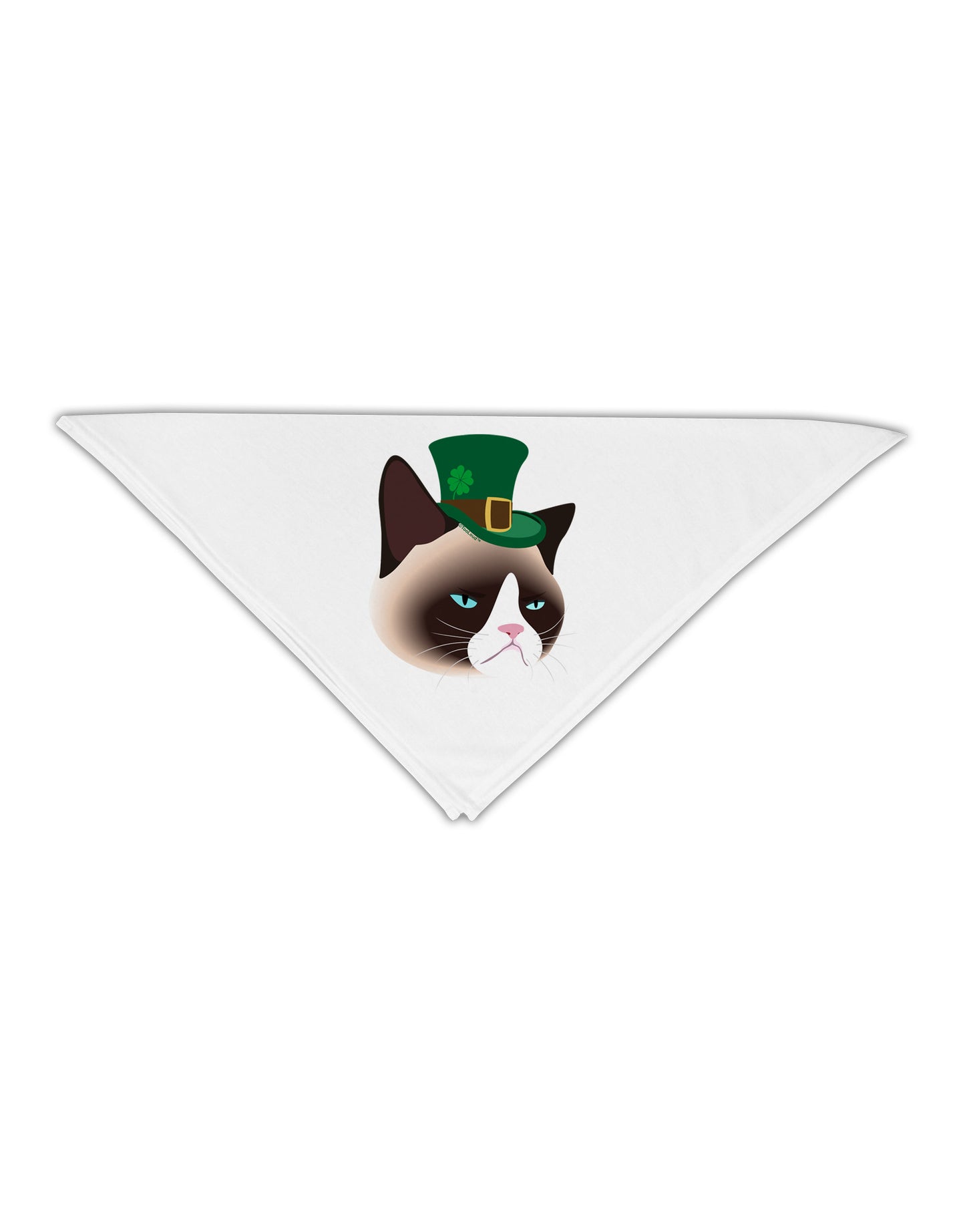 Leprechaun Disgruntled Cat Adult 19" Square Bandana-Square Bandanas-TooLoud-White-One-Size-Adult-Davson Sales
