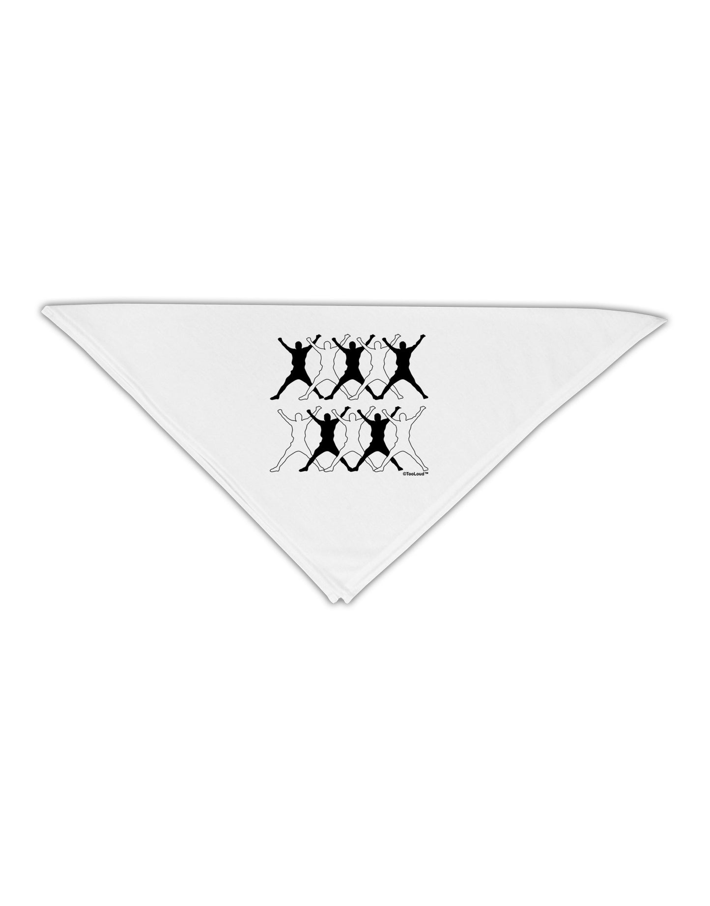 Ten Lords A Leaping Text Adult 19" Square Bandana-Square Bandanas-TooLoud-White-One-Size-Adult-Davson Sales