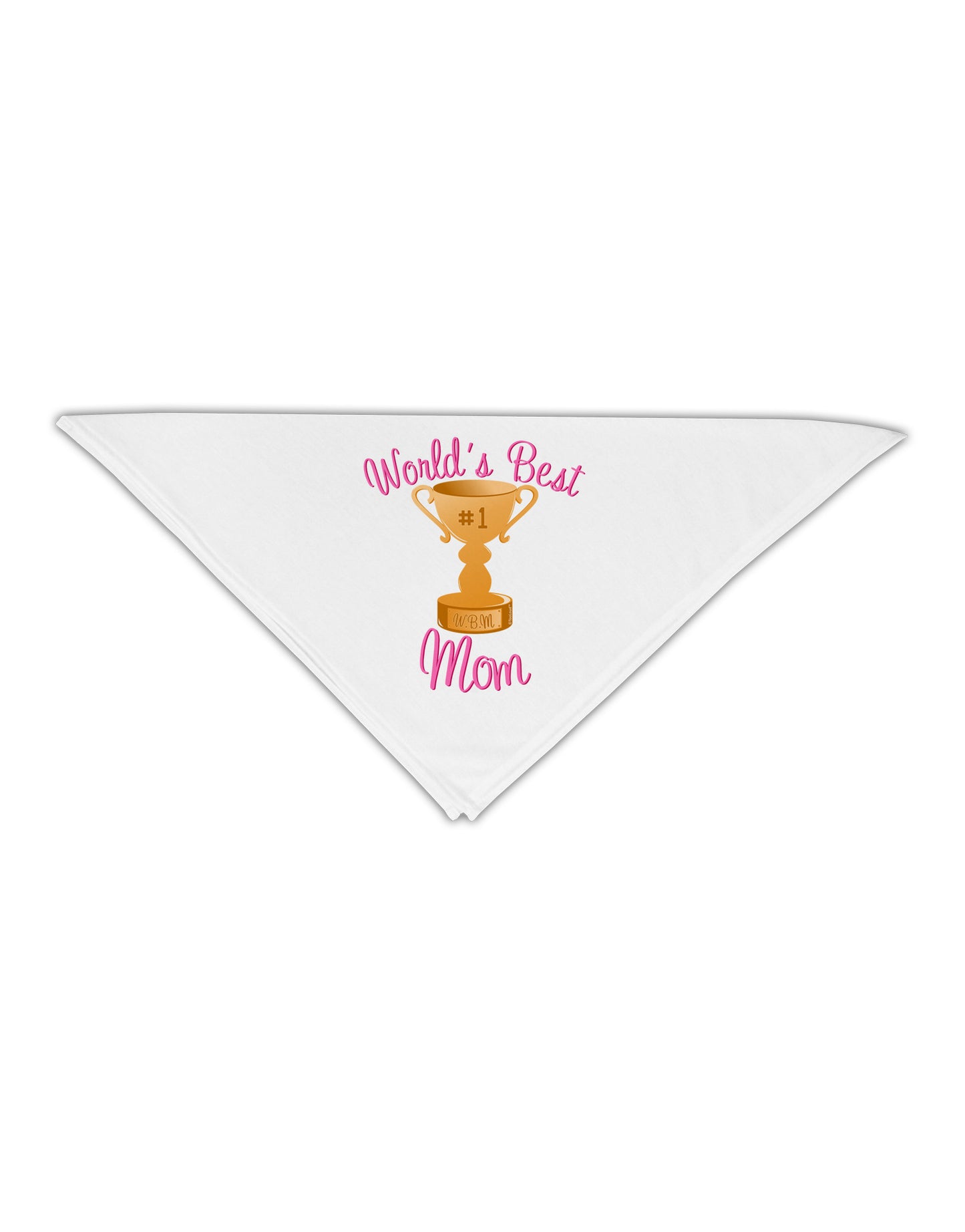 World's Best Mom - Number One Trophy Adult 19" Square Bandana-Square Bandanas-TooLoud-White-One-Size-Adult-Davson Sales
