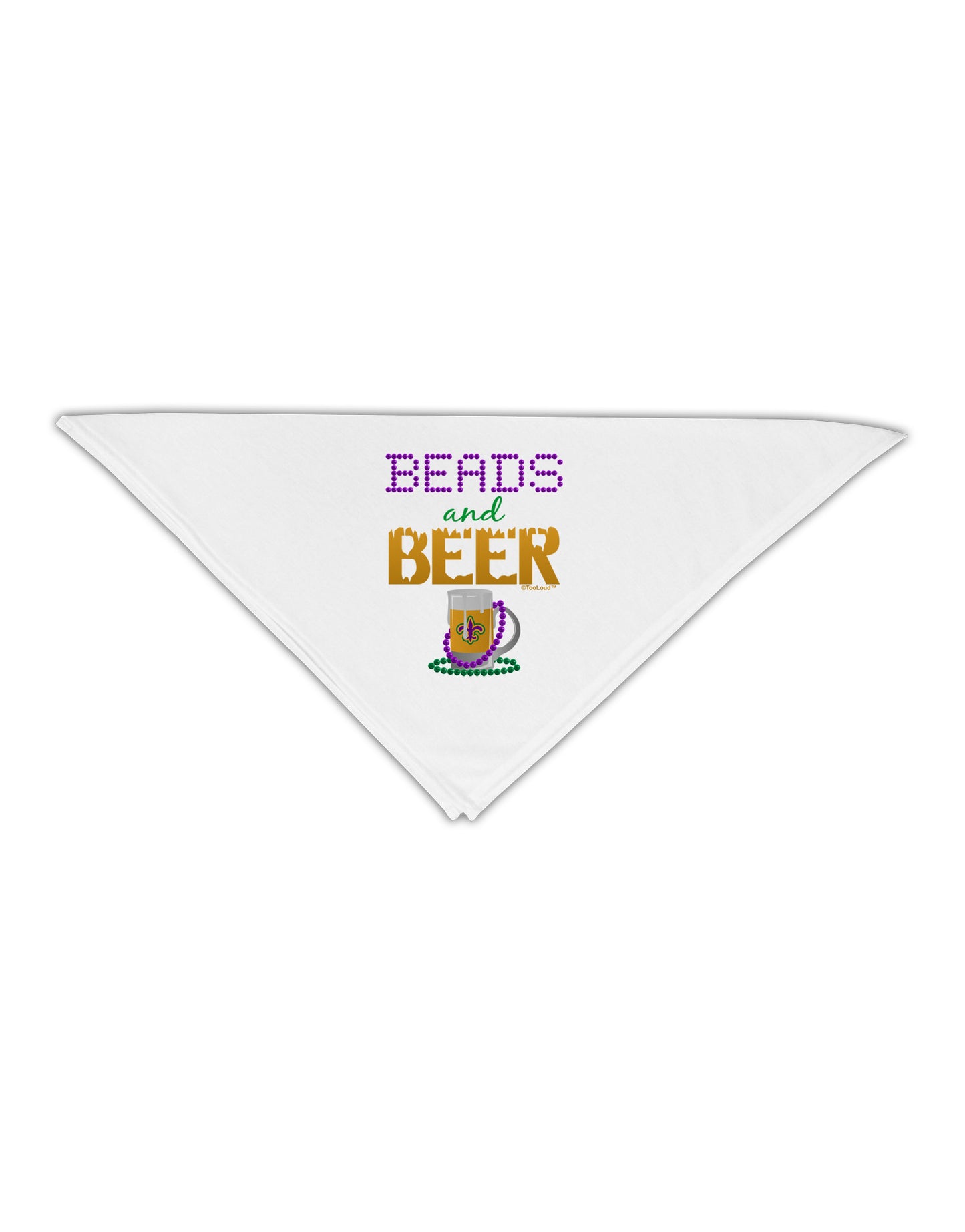 Beads And Beer Adult 19" Square Bandana-Square Bandanas-TooLoud-White-One-Size-Adult-Davson Sales