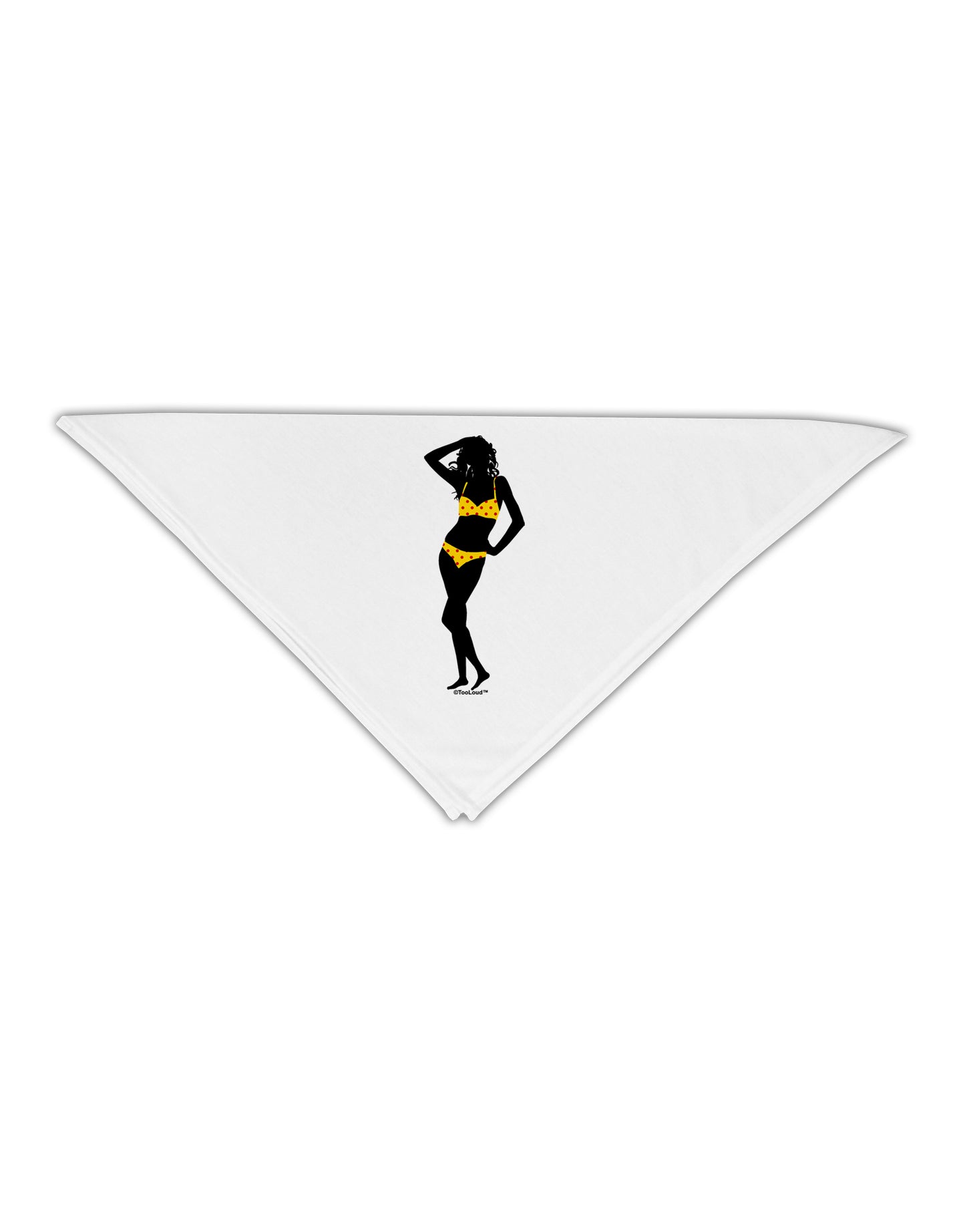 Polka Dot Bikini Shadow Adult 19" Square Bandana by TooLoud-Square Bandanas-TooLoud-White-One-Size-Adult-Davson Sales
