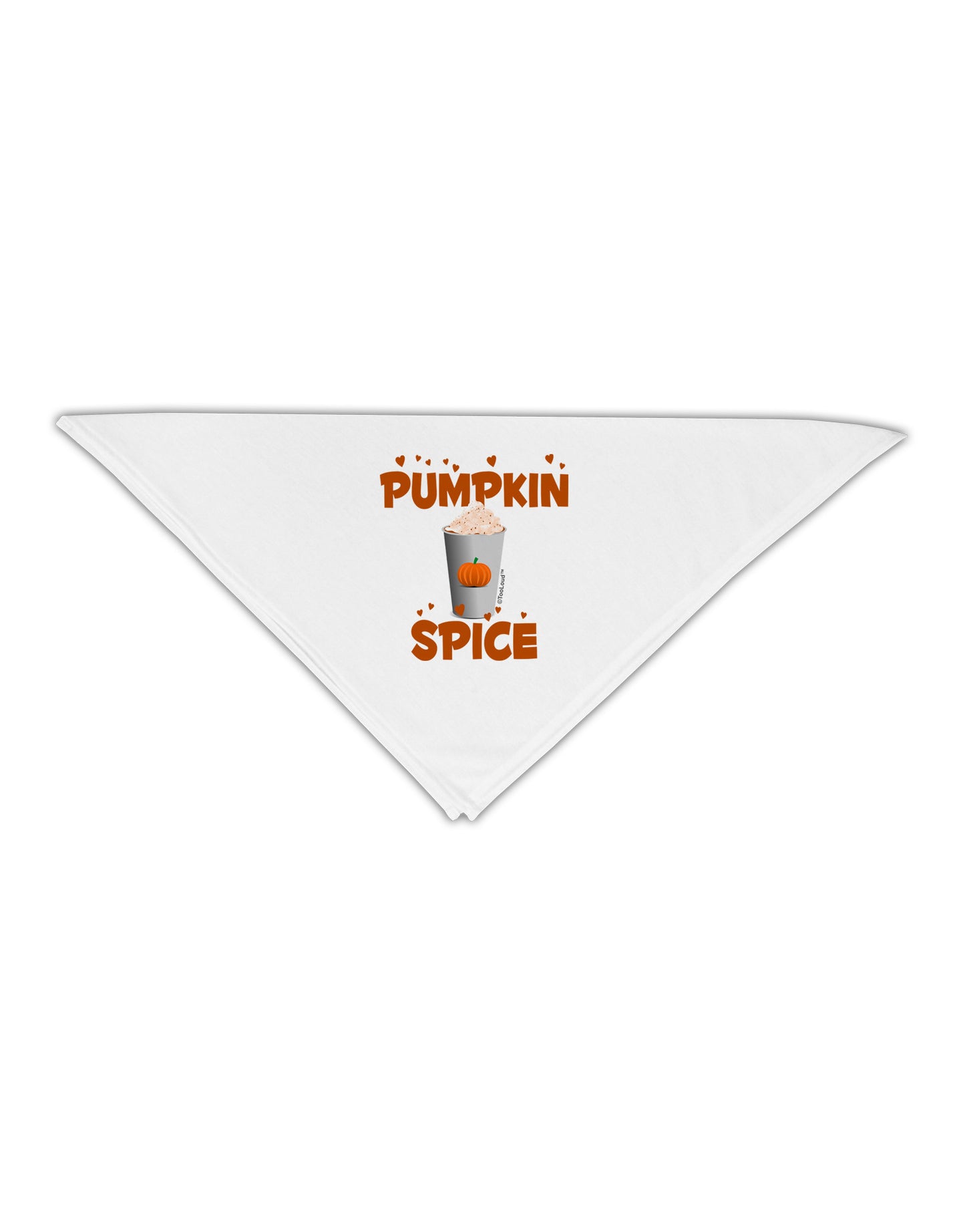 Pumpkin Spice Latte Hearts Adult 19" Square Bandana-Square Bandanas-TooLoud-White-One-Size-Adult-Davson Sales