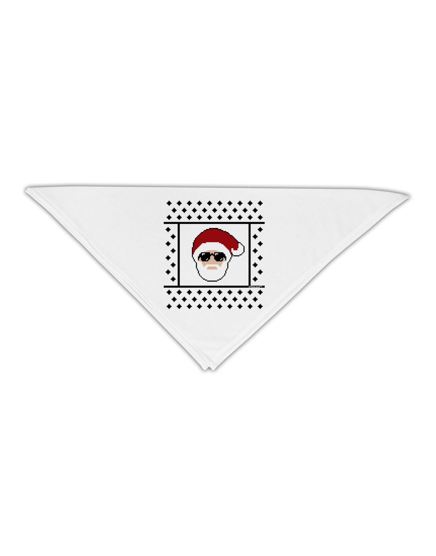 Cool Santa Christmas Sweater Adult 19" Square Bandana-Square Bandanas-TooLoud-White-One-Size-Adult-Davson Sales