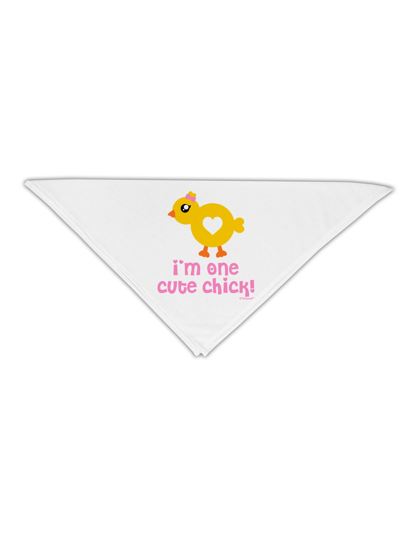 I'm One Cute Chick Adult 19" Square Bandana by TooLoud-Square Bandanas-TooLoud-White-One-Size-Adult-Davson Sales
