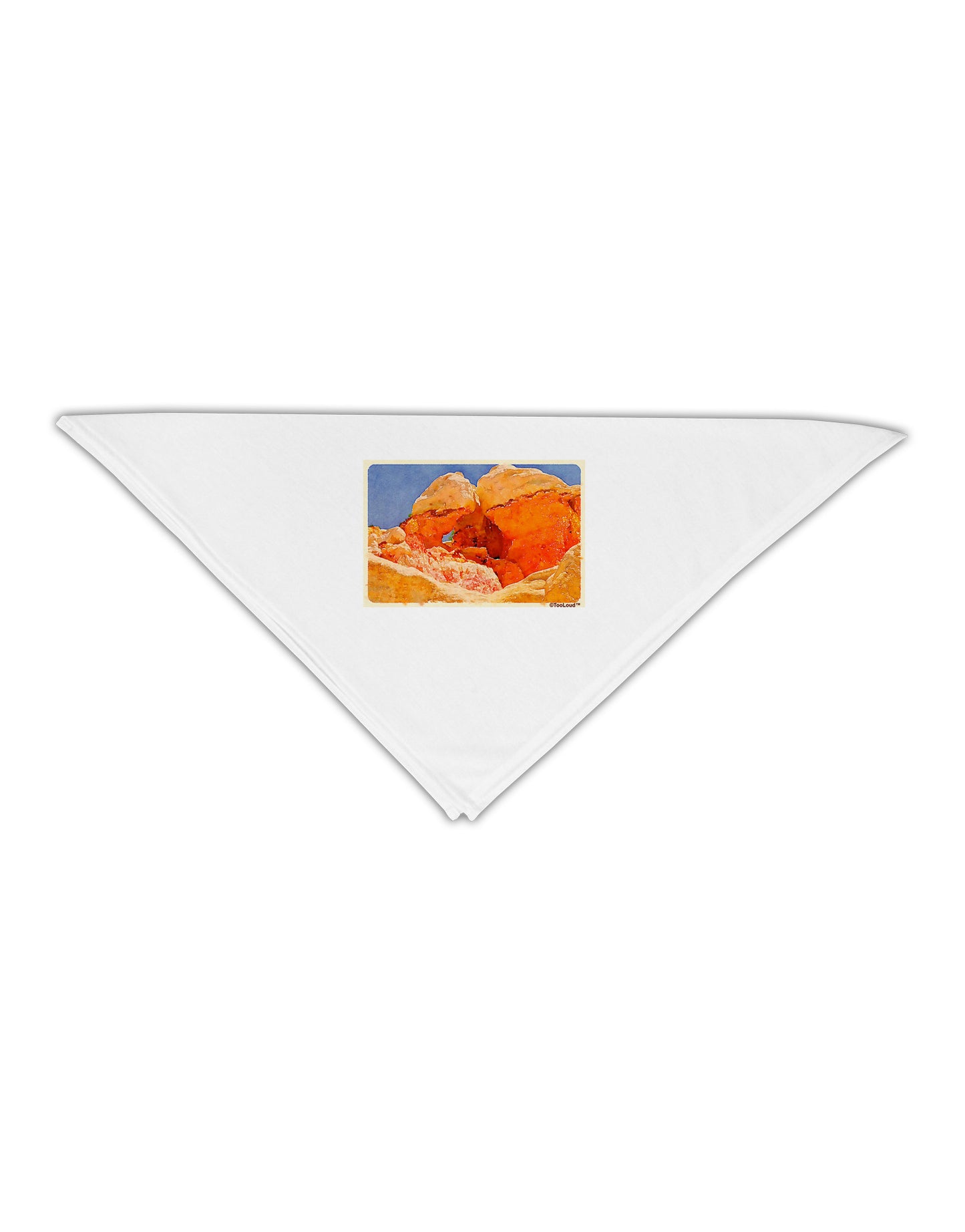 Desert Landscape Watercolor Adult 19" Square Bandana-Square Bandanas-TooLoud-White-One-Size-Adult-Davson Sales