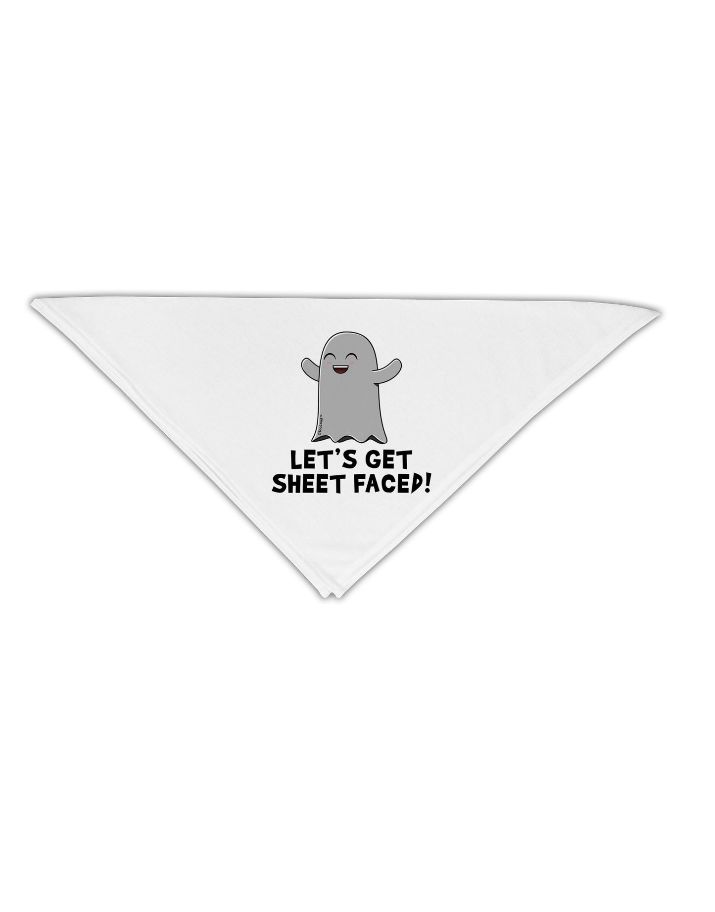 Let's Get Sheet Faced Adult 19" Square Bandana by TooLoud-Square Bandanas-TooLoud-White-One-Size-Adult-Davson Sales