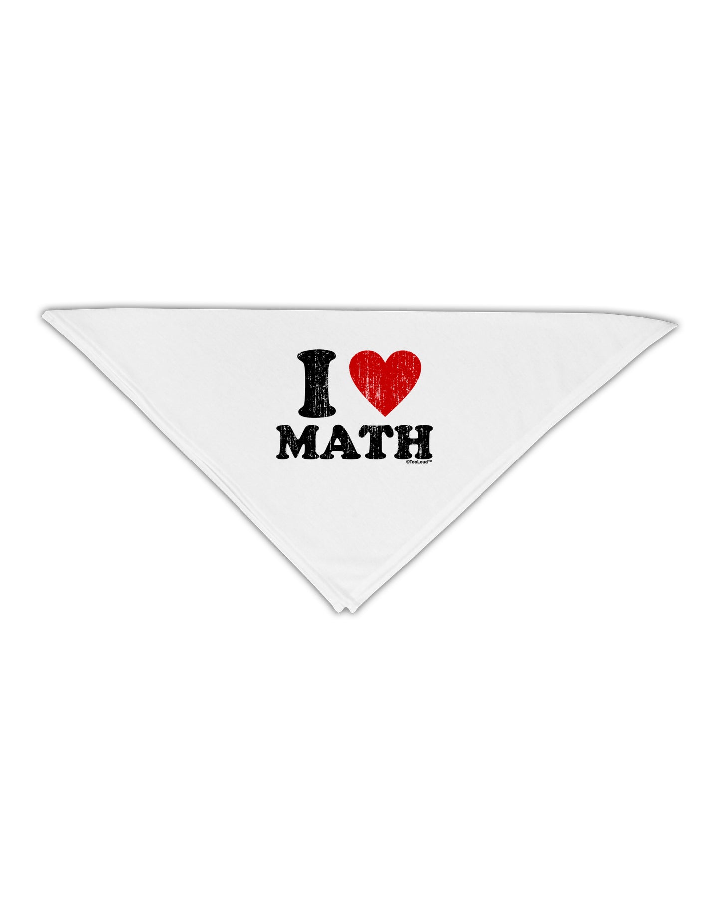 I Heart Math Distressed Adult 19" Square Bandana by TooLoud-Square Bandanas-TooLoud-White-One-Size-Adult-Davson Sales