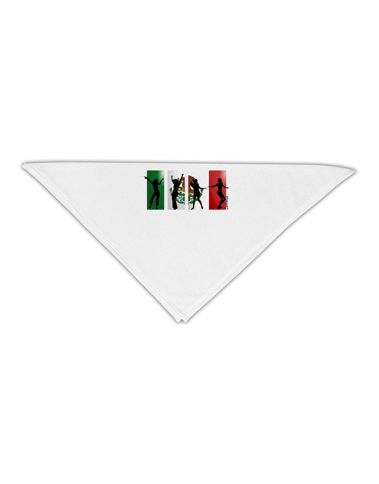 Mexican Flag - Dancing Silhouettes Adult 19" Square Bandana by TooLoud-Square Bandanas-TooLoud-White-One-Size-Adult-Davson Sales