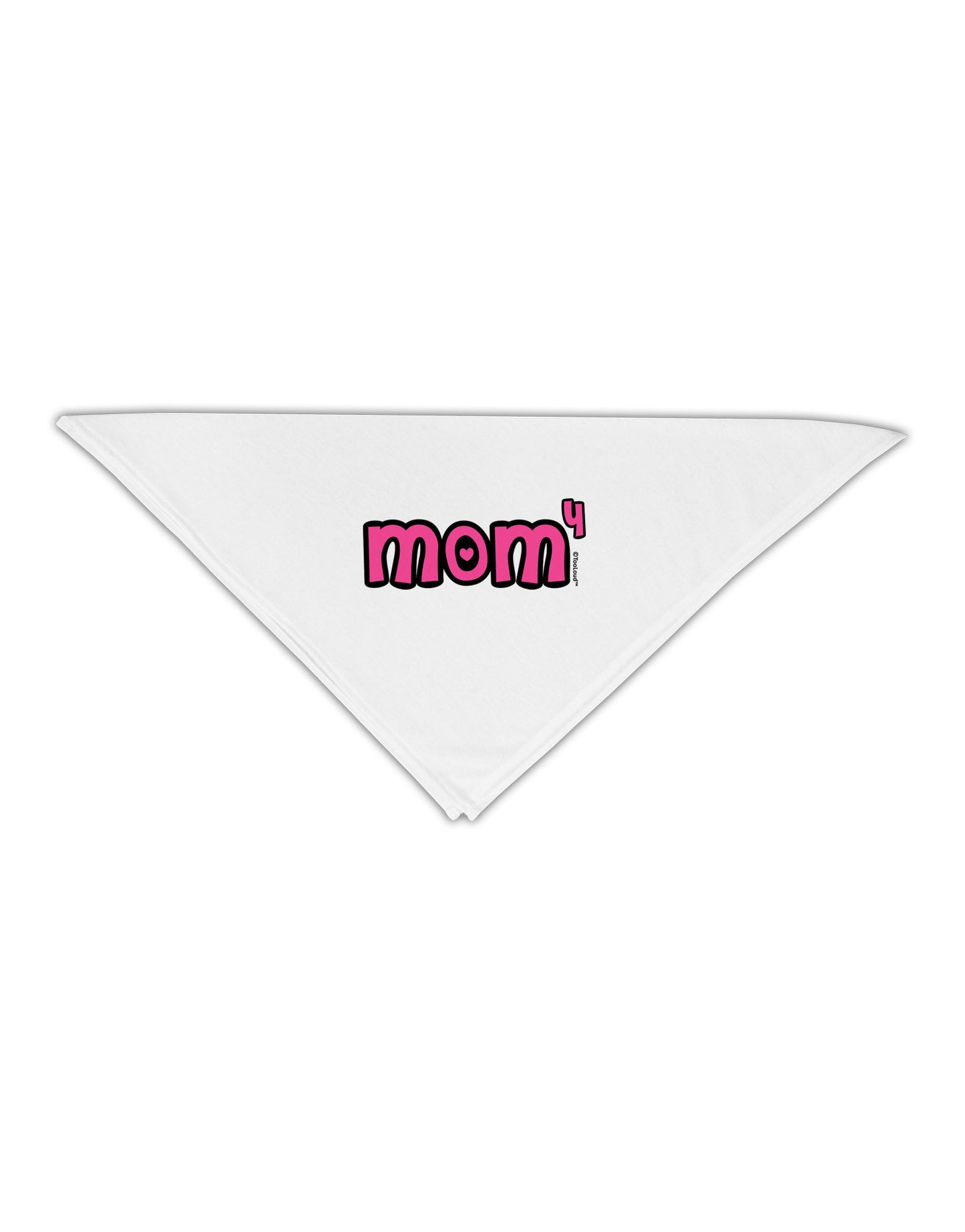 Mom to the Fourth Power - Cute Mom of 4 Design Adult 19" Square Bandana by TooLoud-Square Bandanas-TooLoud-White-One-Size-Adult-Davson Sales