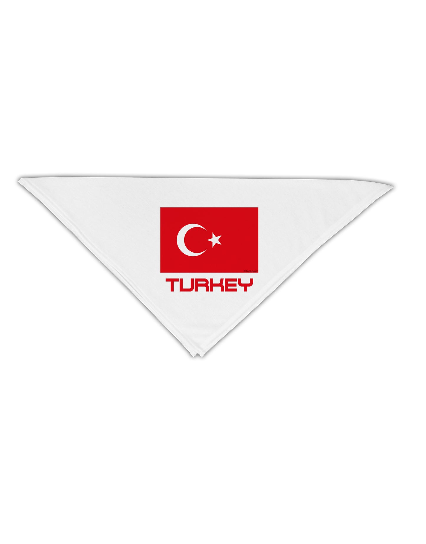 Turkey Flag with Text Adult 19" Square Bandana by TooLoud-Square Bandanas-TooLoud-White-One-Size-Adult-Davson Sales