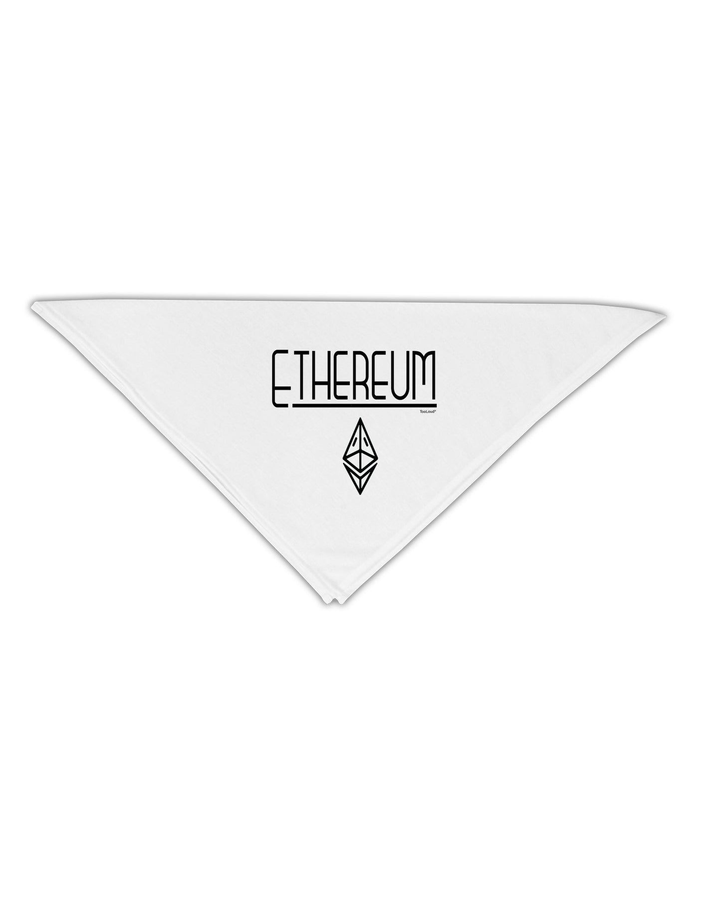 Ethereum with logo Adult 19 Inch Square Bandana-Bandanas-TooLoud-White-One-Size-Adult-Davson Sales