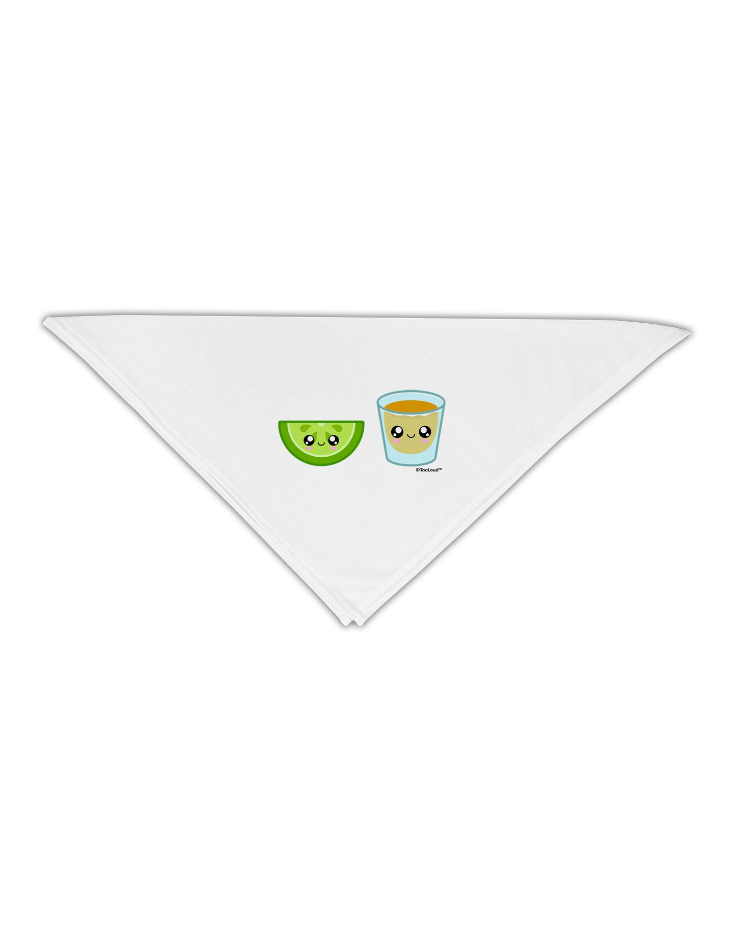 Cute Tequila Shot and Lime Wedge Adult 19" Square Bandana by TooLoud-Square Bandanas-TooLoud-White-One-Size-Adult-Davson Sales