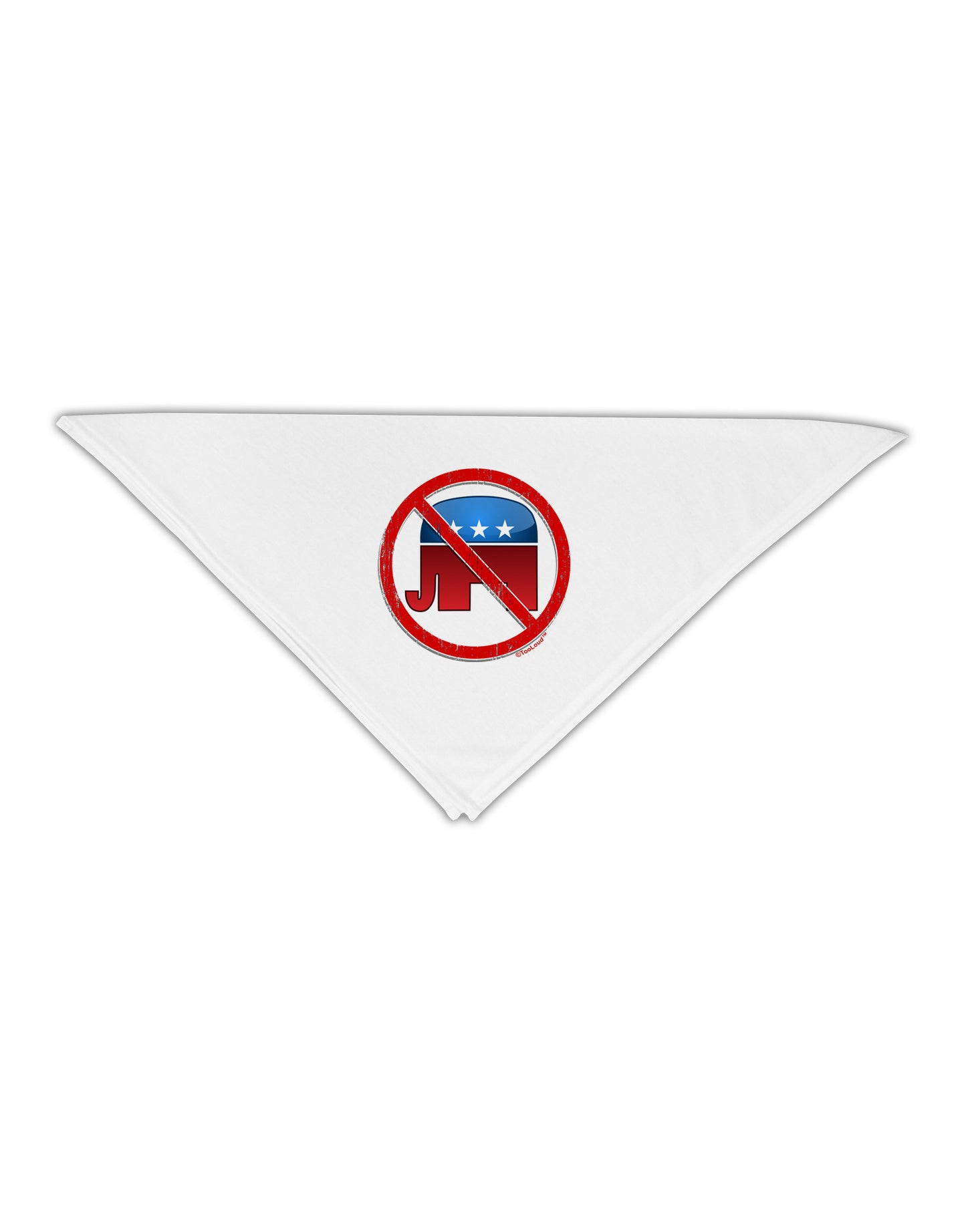 Distressed No Republicans Sign Adult 19" Square Bandana-Square Bandanas-TooLoud-White-One-Size-Adult-Davson Sales