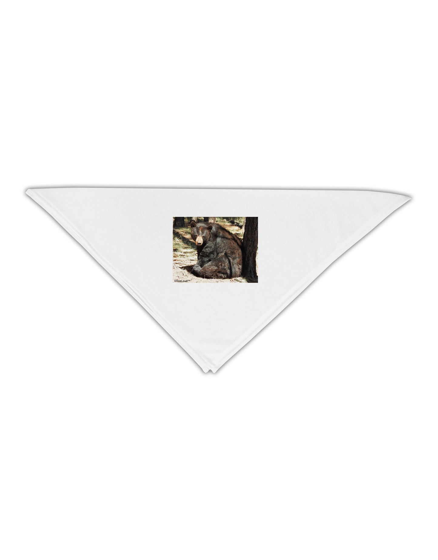 Sad Black Bear Adult 19" Square Bandana-Square Bandanas-TooLoud-White-One-Size-Adult-Davson Sales