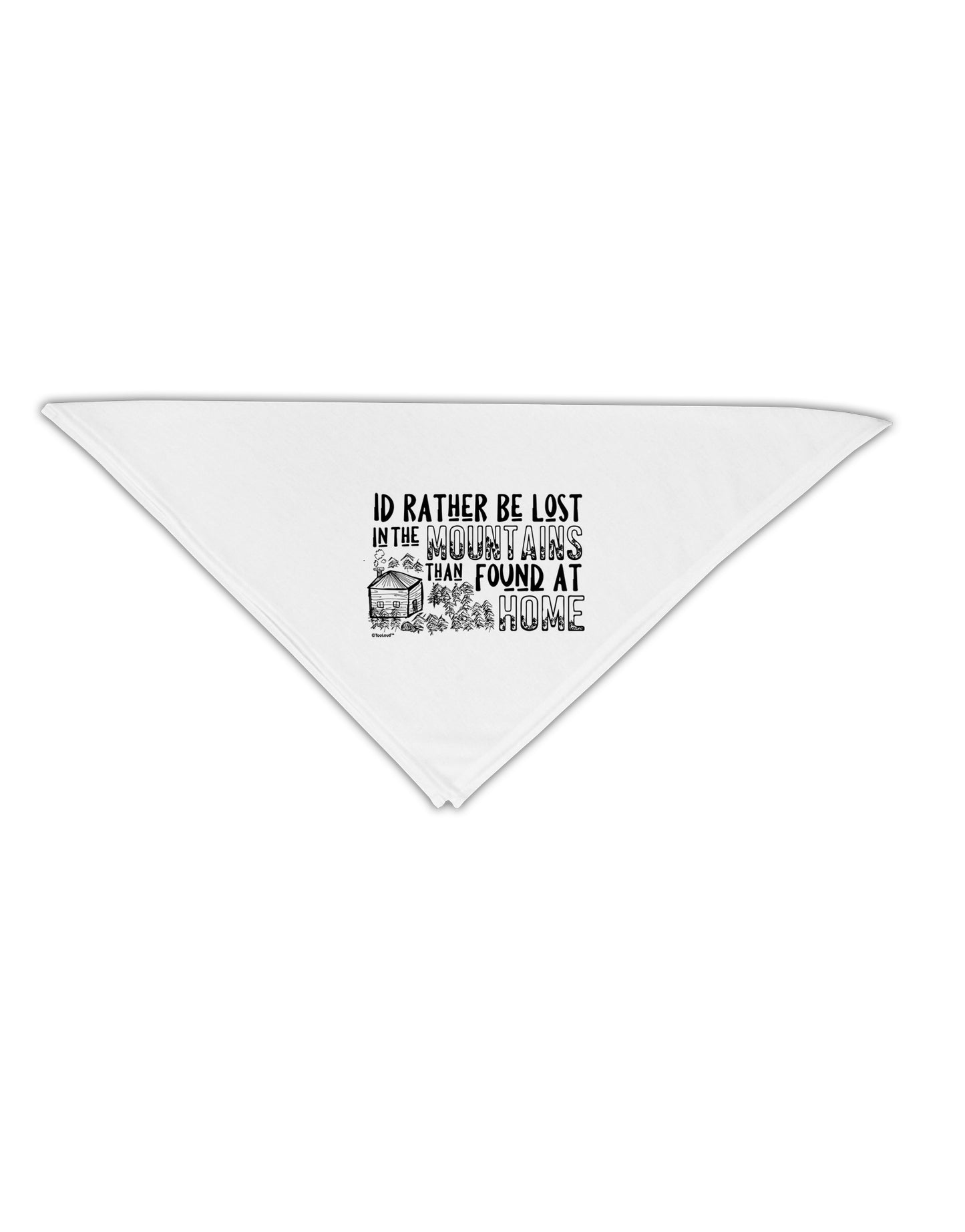 I'd Rather be Lost in the Mountains than be found at Home Adult 19 Inch Square Bandana-Bandanas-TooLoud-White-One-Size-Adult-Davson Sales