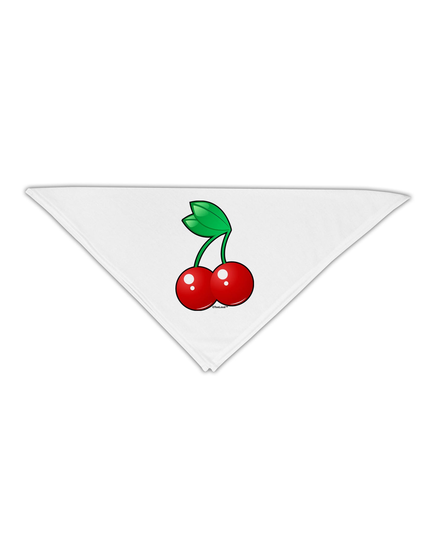 Cherries Adult 19" Square Bandana-Square Bandanas-TooLoud-White-One-Size-Adult-Davson Sales