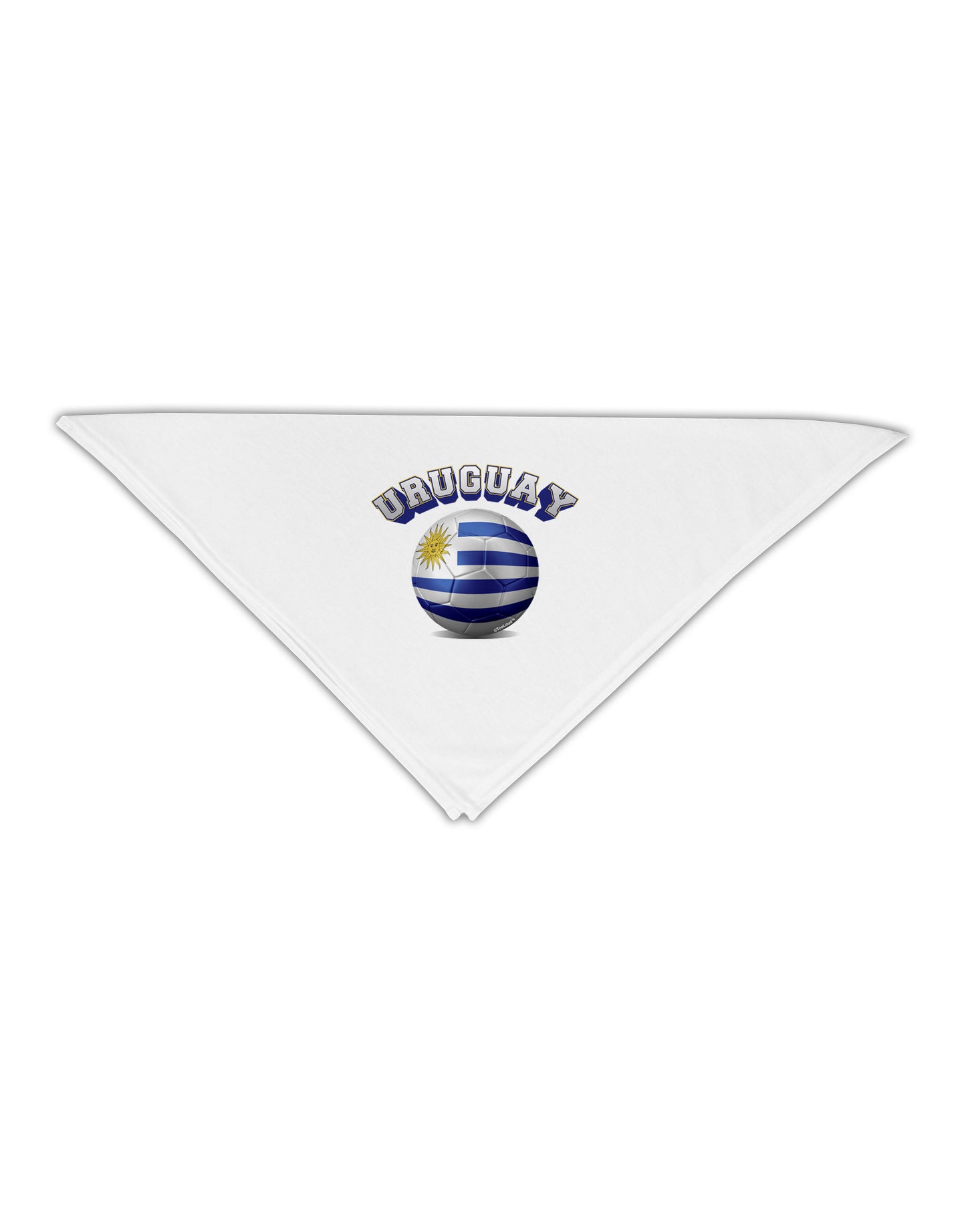 Soccer Ball Flag - Uruguay Adult 19" Square Bandana-Square Bandanas-TooLoud-White-One-Size-Adult-Davson Sales
