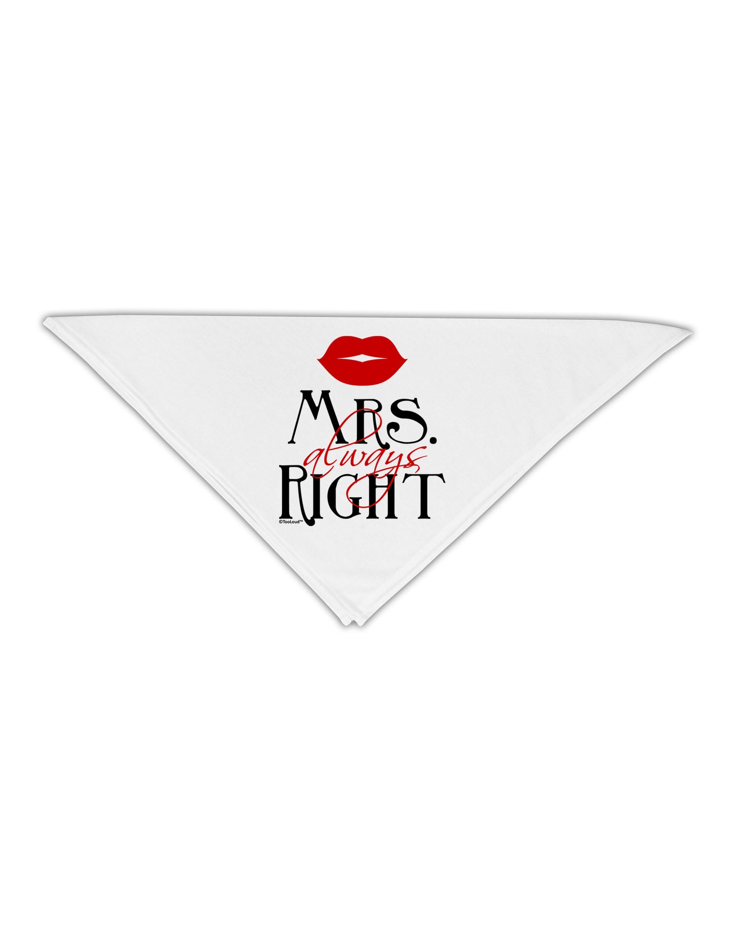 Mrs Always Right Adult 19" Square Bandana-Square Bandanas-TooLoud-White-One-Size-Adult-Davson Sales