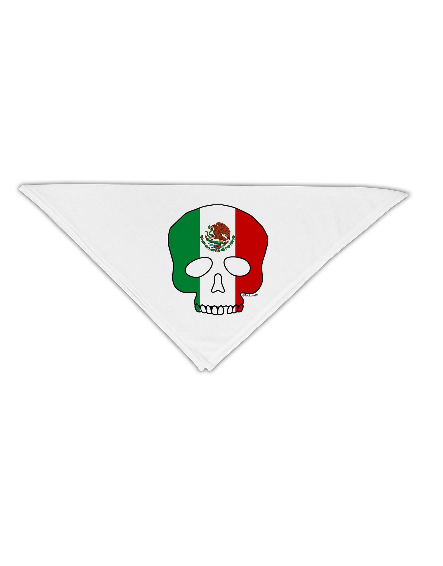 Skull Flag Mexico Adult 19" Square Bandana-Square Bandanas-TooLoud-White-One-Size-Adult-Davson Sales